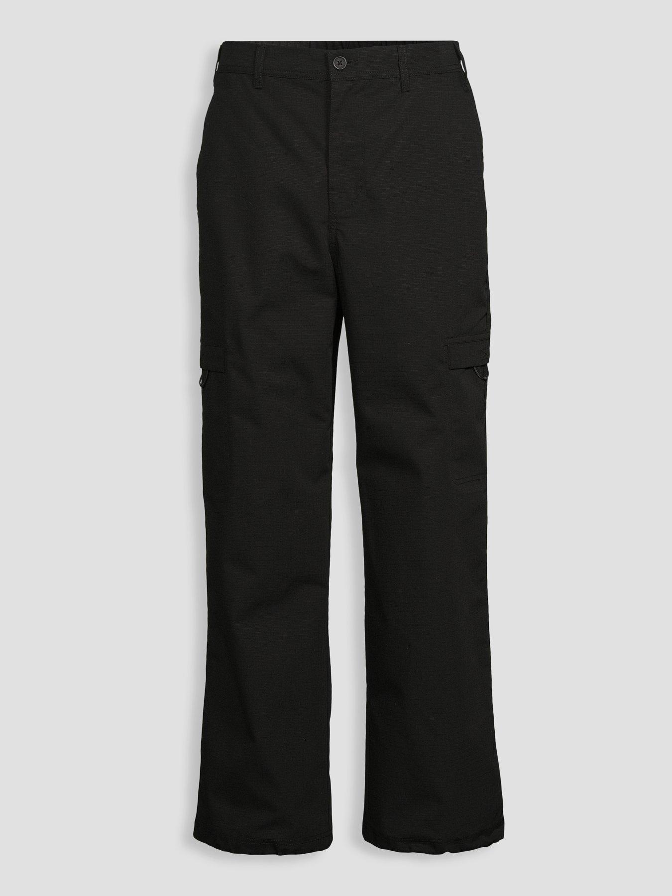 Image 7 of 7 of The Very Collection Straight Leg Cargo Ripstop Trousers - Black