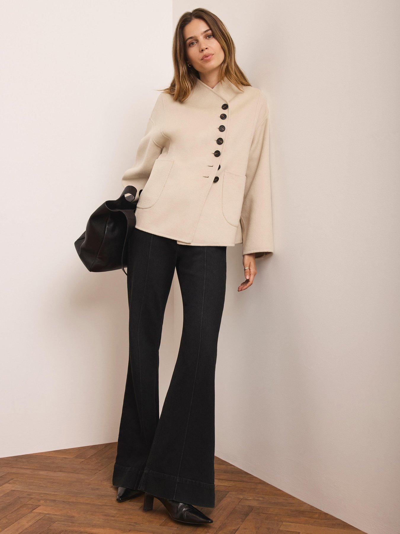  image of mint-velvet-hand-finished-button-detail-jacket-yellow