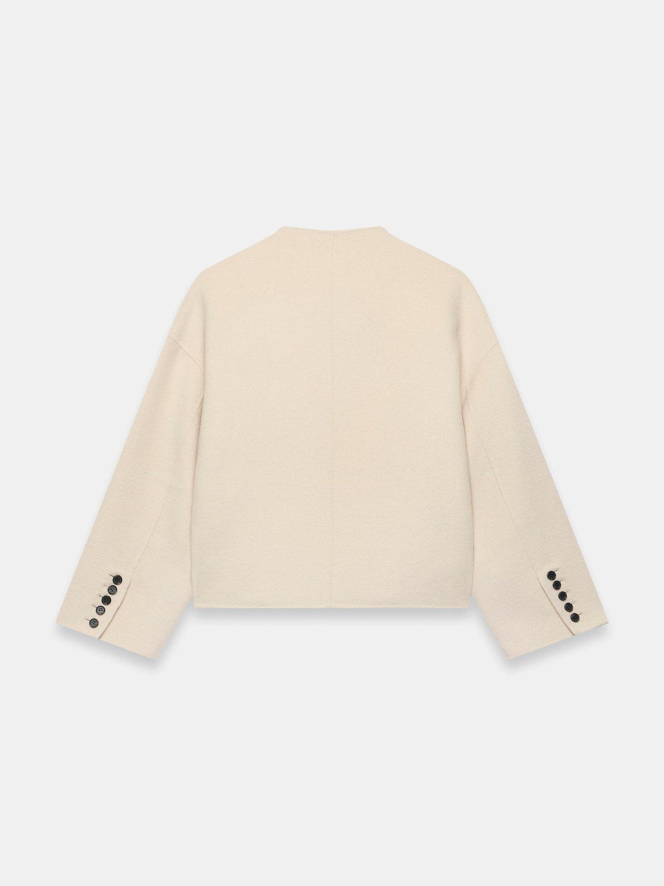  image of mint-velvet-hand-finished-button-detail-jacket-yellow