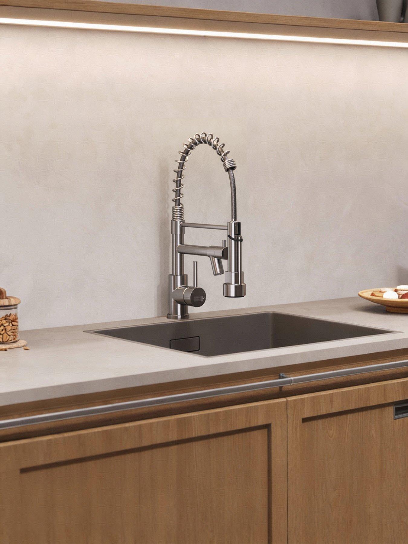 Image 5 of 7 of Living and Home Kitchen Faucet With Pull Down Spring Spout