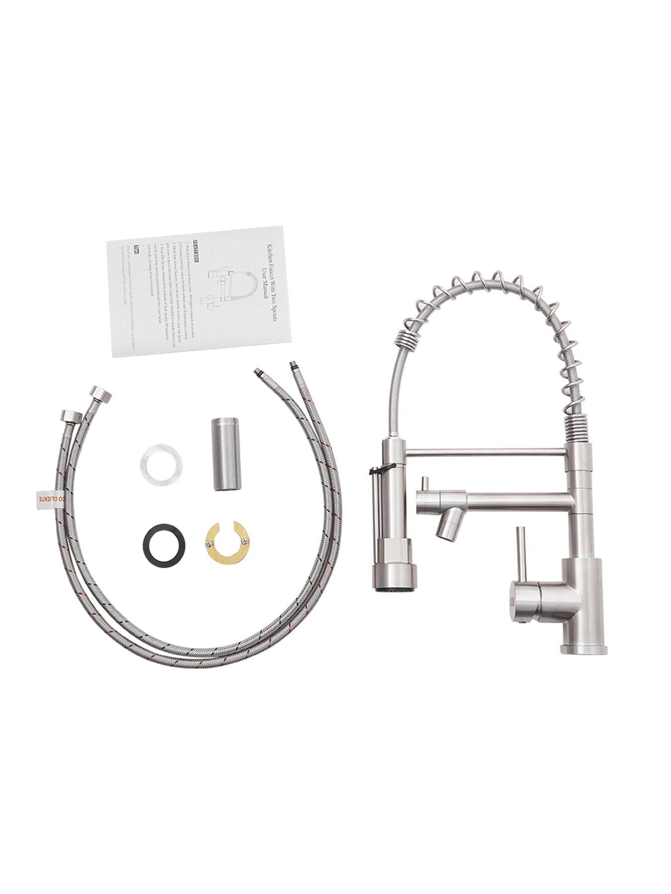 Image 6 of 7 of Living and Home Kitchen Faucet With Pull Down Spring Spout