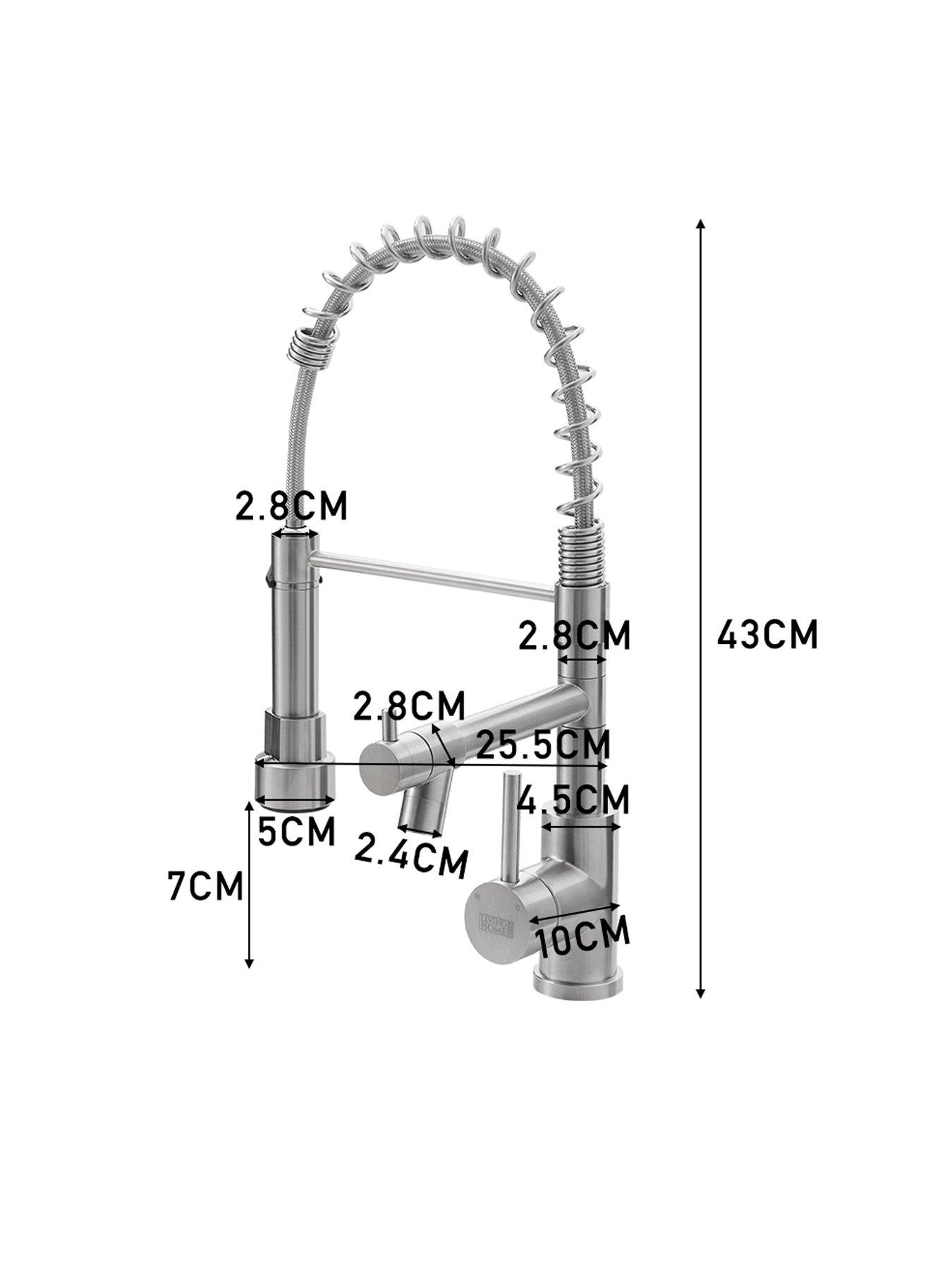 Image 7 of 7 of Living and Home Kitchen Faucet With Pull Down Spring Spout