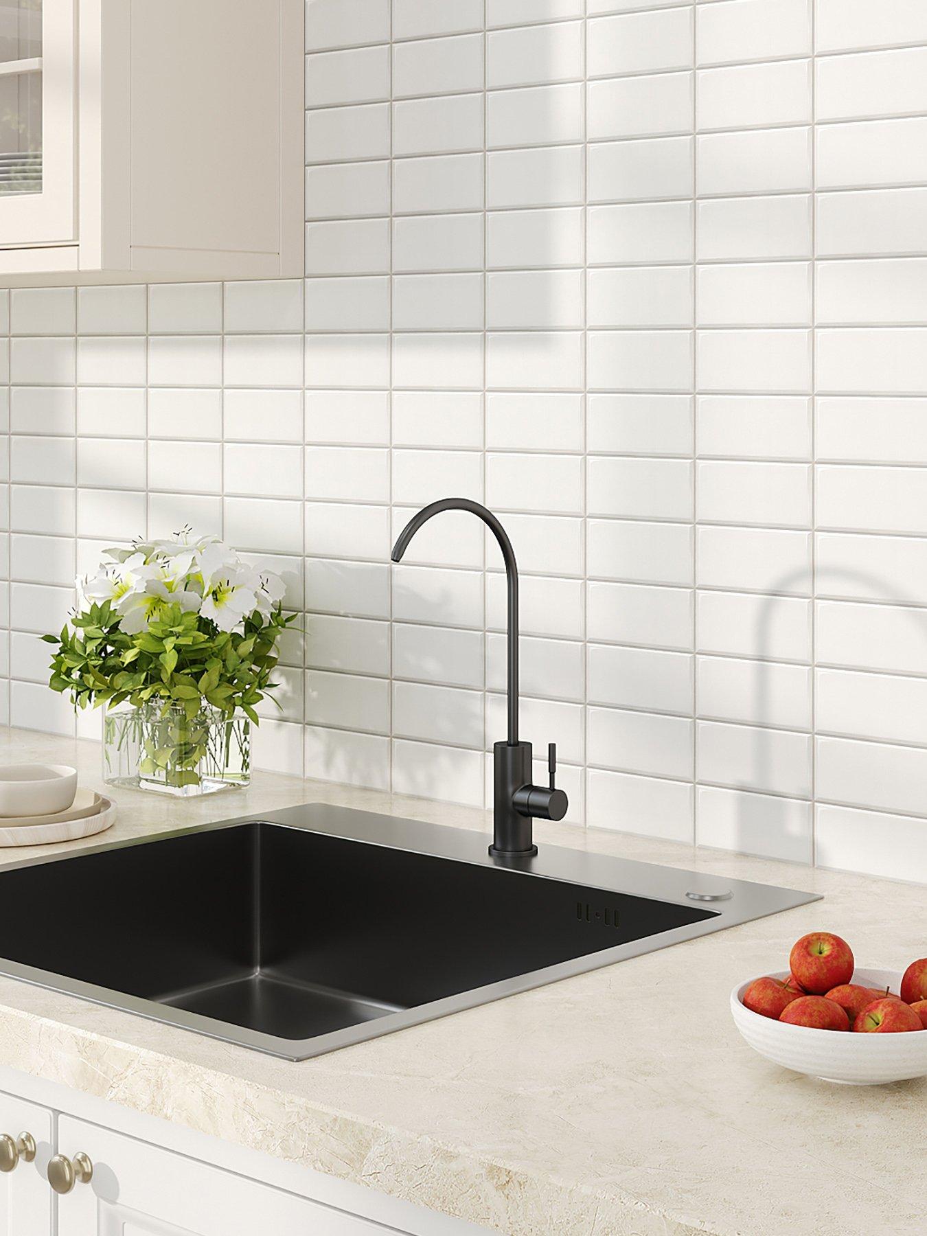 Image 4 of 7 of Living and Home Black Stainless Steel Brushed Kitchen Water Filter Faucet