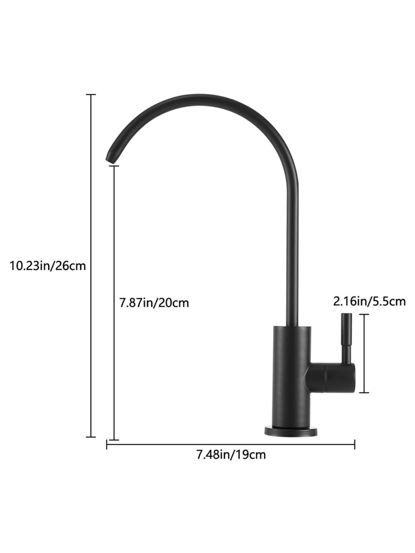 Image 7 of 7 of Living and Home Black Stainless Steel Brushed Kitchen Water Filter Faucet