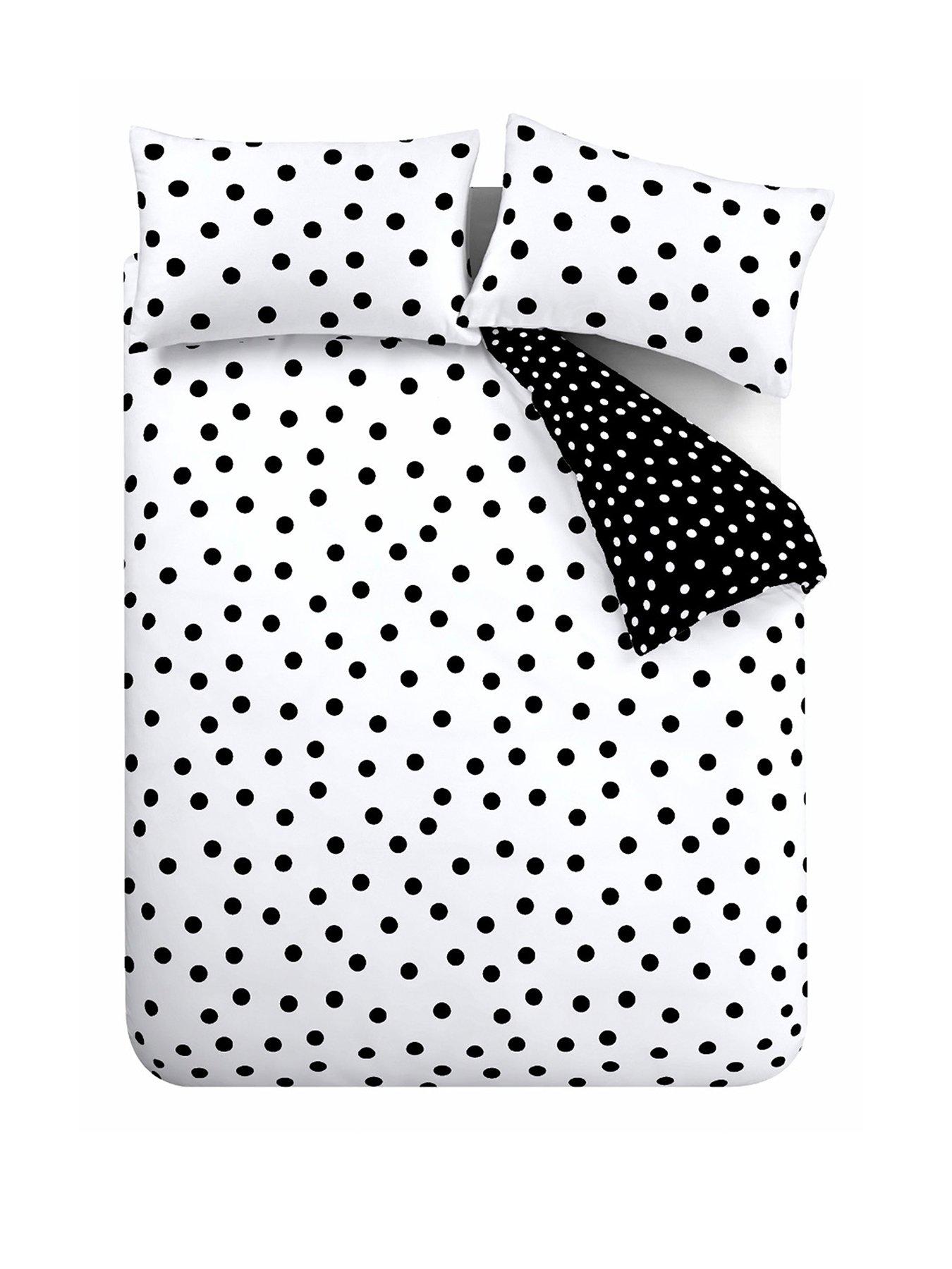 Image 2 of 6 of Catherine Lansfield Polka Dot Duvet Set Black / White