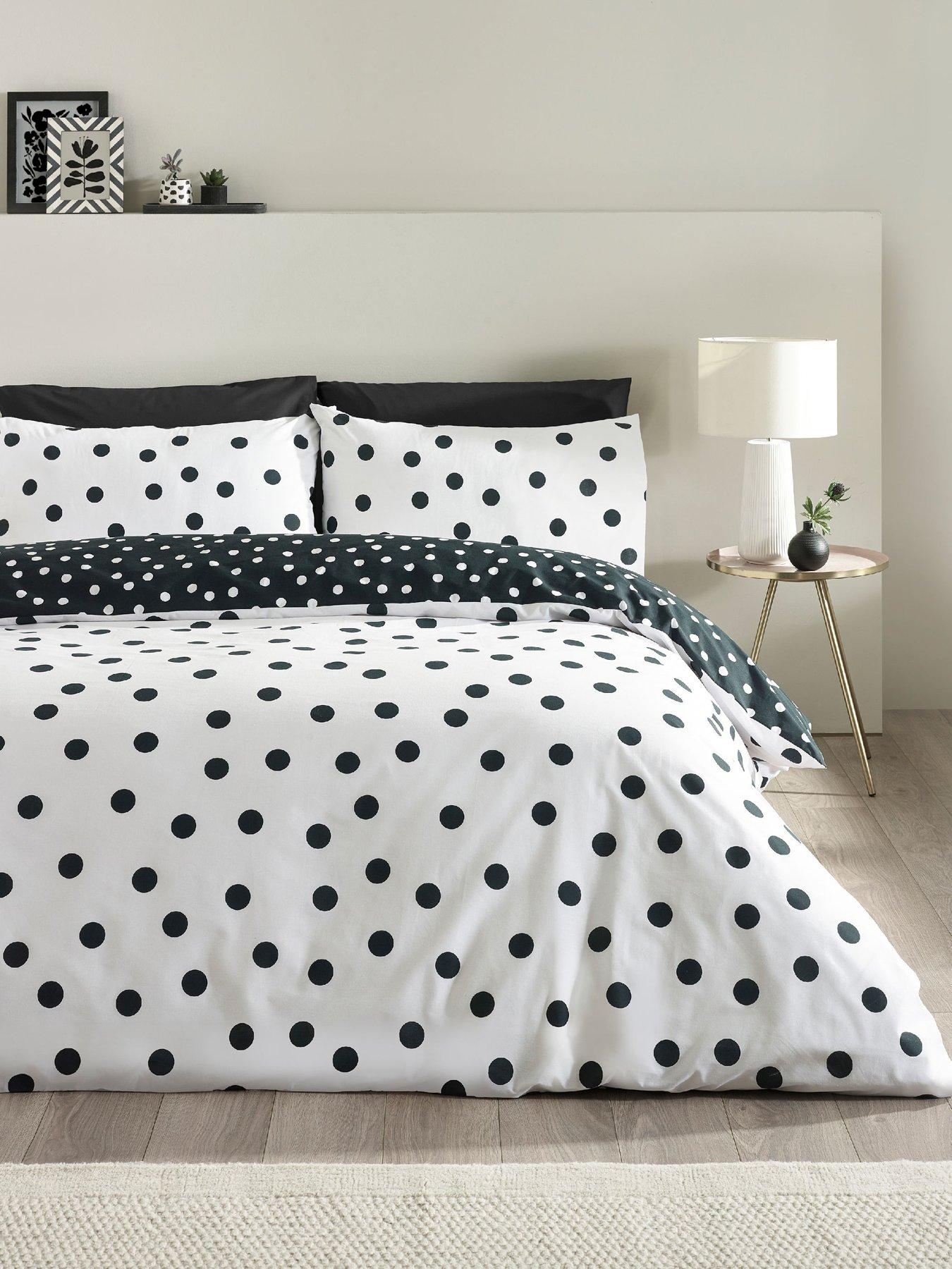 Image 3 of 6 of Catherine Lansfield Polka Dot Duvet Set Black / White