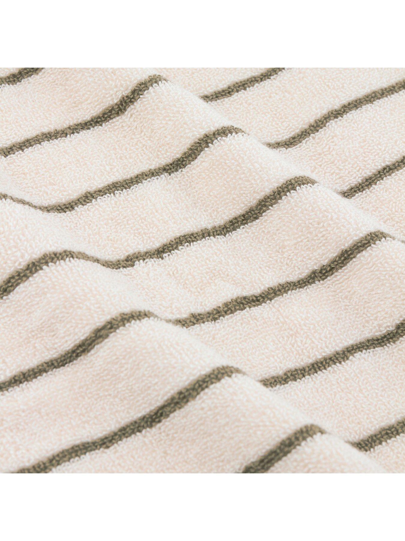 Image 3 of 5 of Yard HEBDEN NARROW STRIPE TOWEL COLLECTION OLIVE