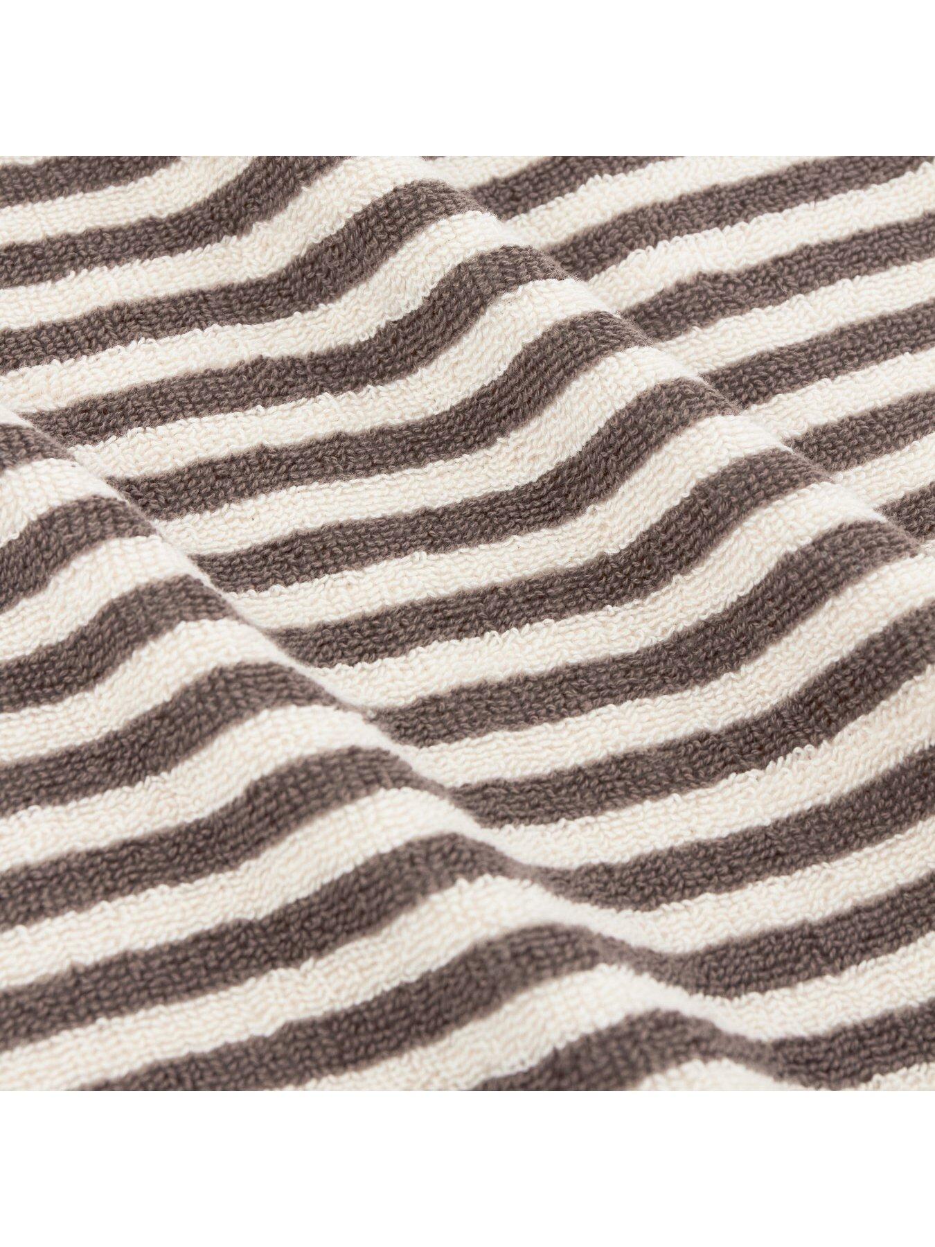  image of yard-hebden-stripe-towel-collection-chocolate