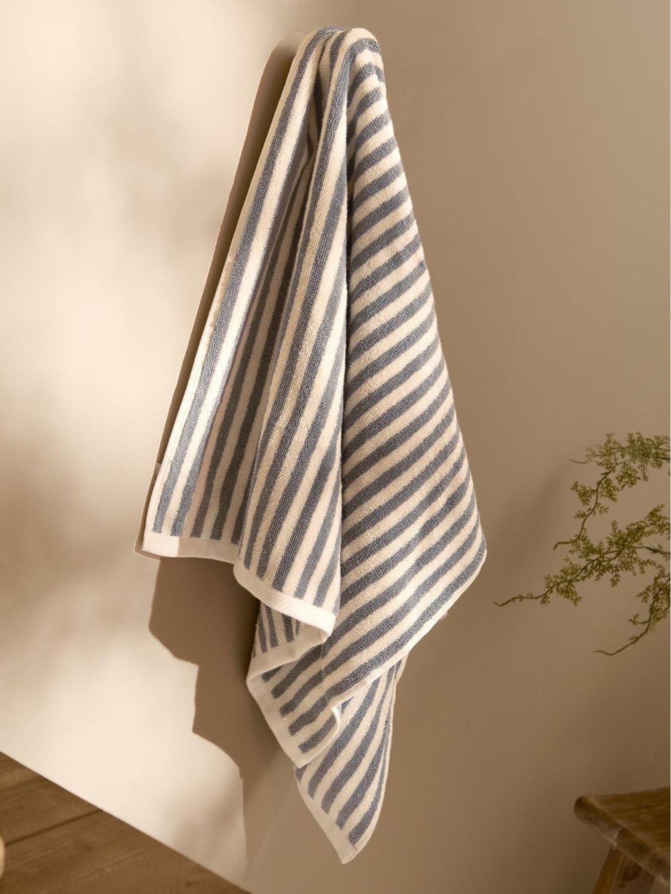 Image 1 of 6 of Yard Hebden Stripe Towel Collection Grey