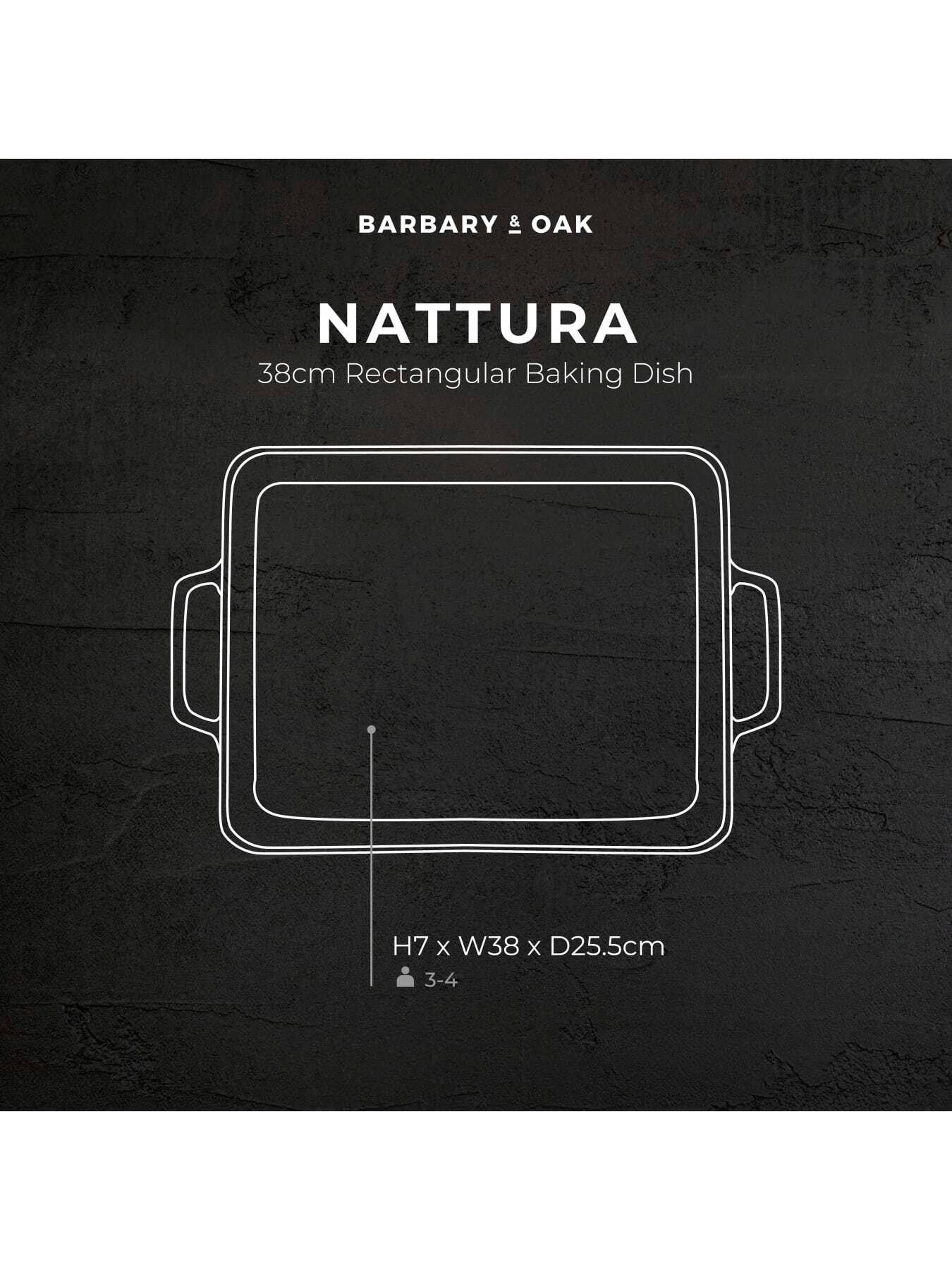 Image 6 of 8 of Barbary & Oak Nattura 38cm Rectangular Baking Dish, Easy Grip Handles, Cashmere
