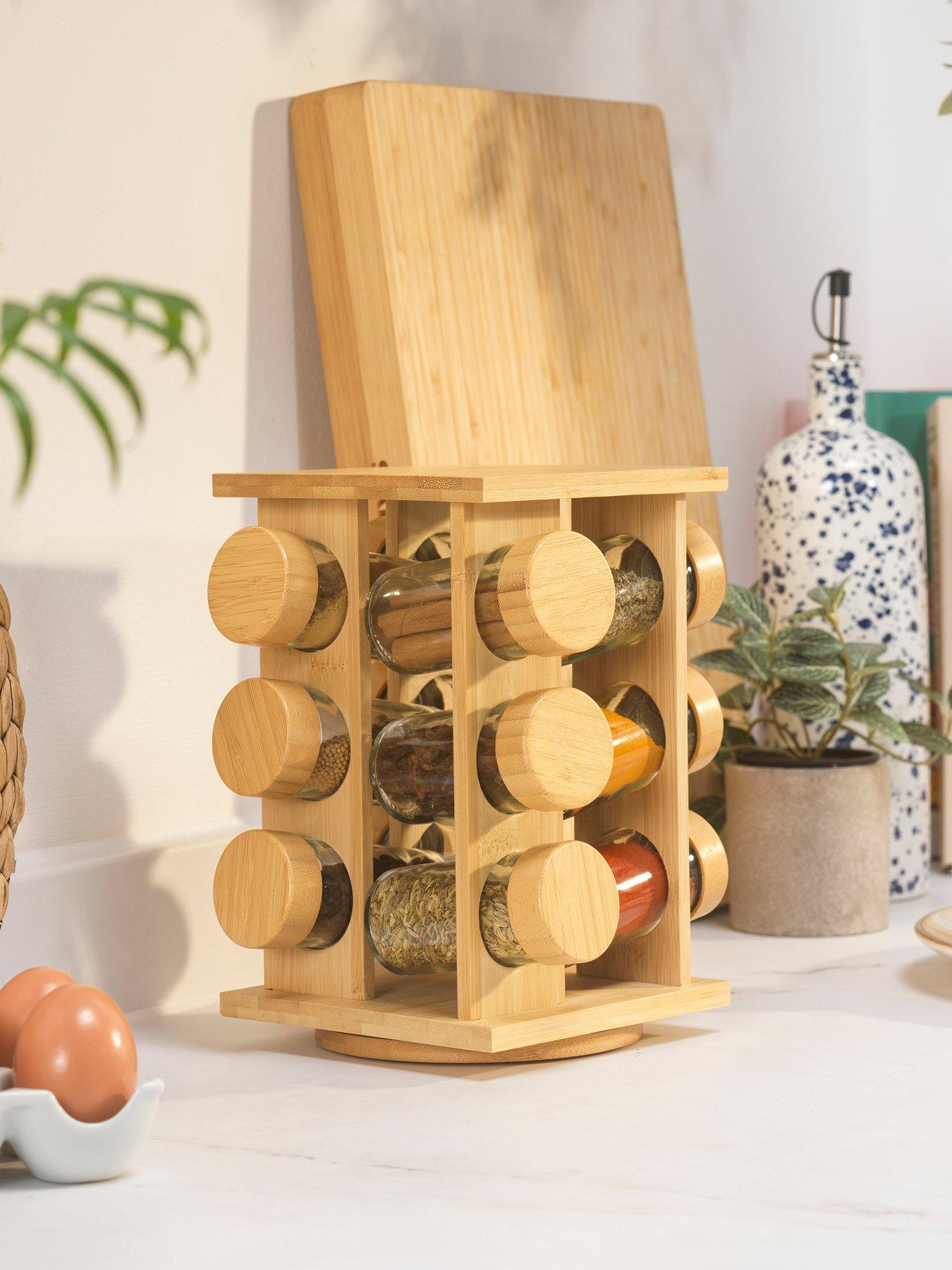 Salter Bamboo 12 Jar Spice Rack