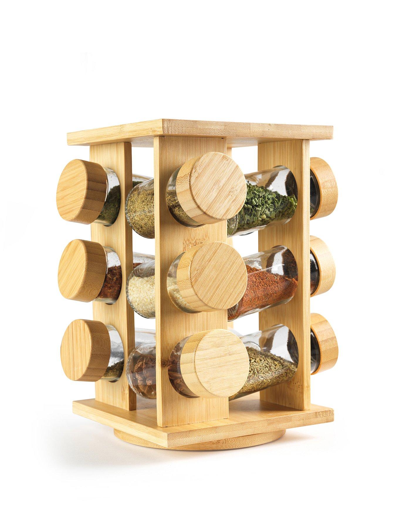Image 2 of 7 of Salter Bamboo 12 Jar Spice Rack