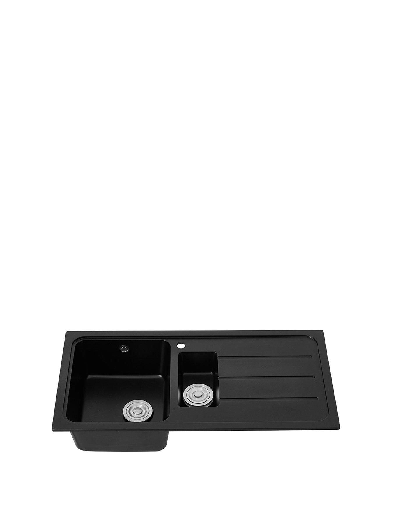 Image 2 of 7 of Living and Home Double Bowl Kitchen Sink With Strainer Waste Kit
