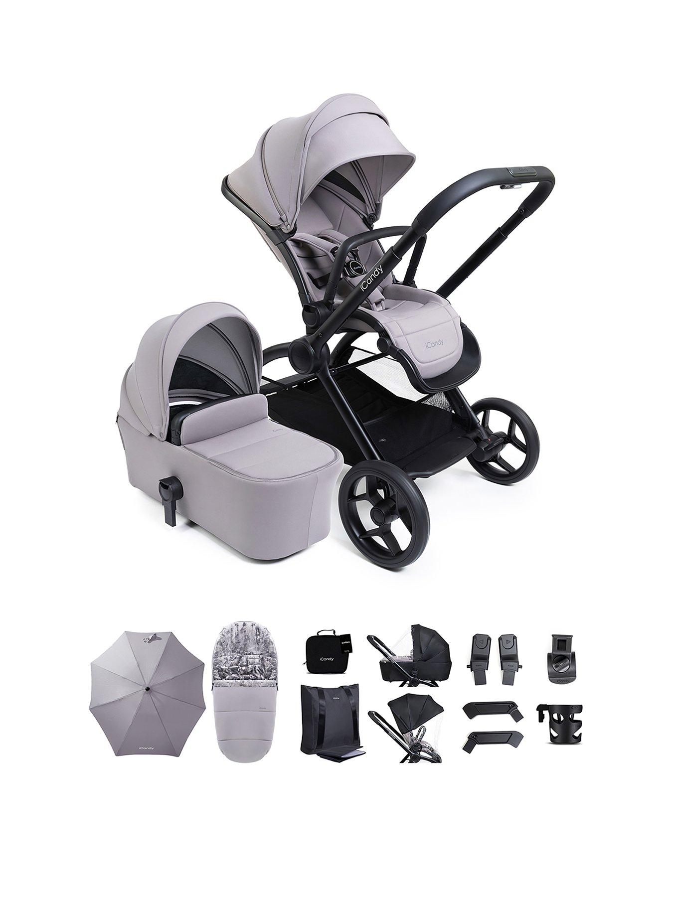  image of icandy-core-2-complete-pushchair-bundle-storm-grey