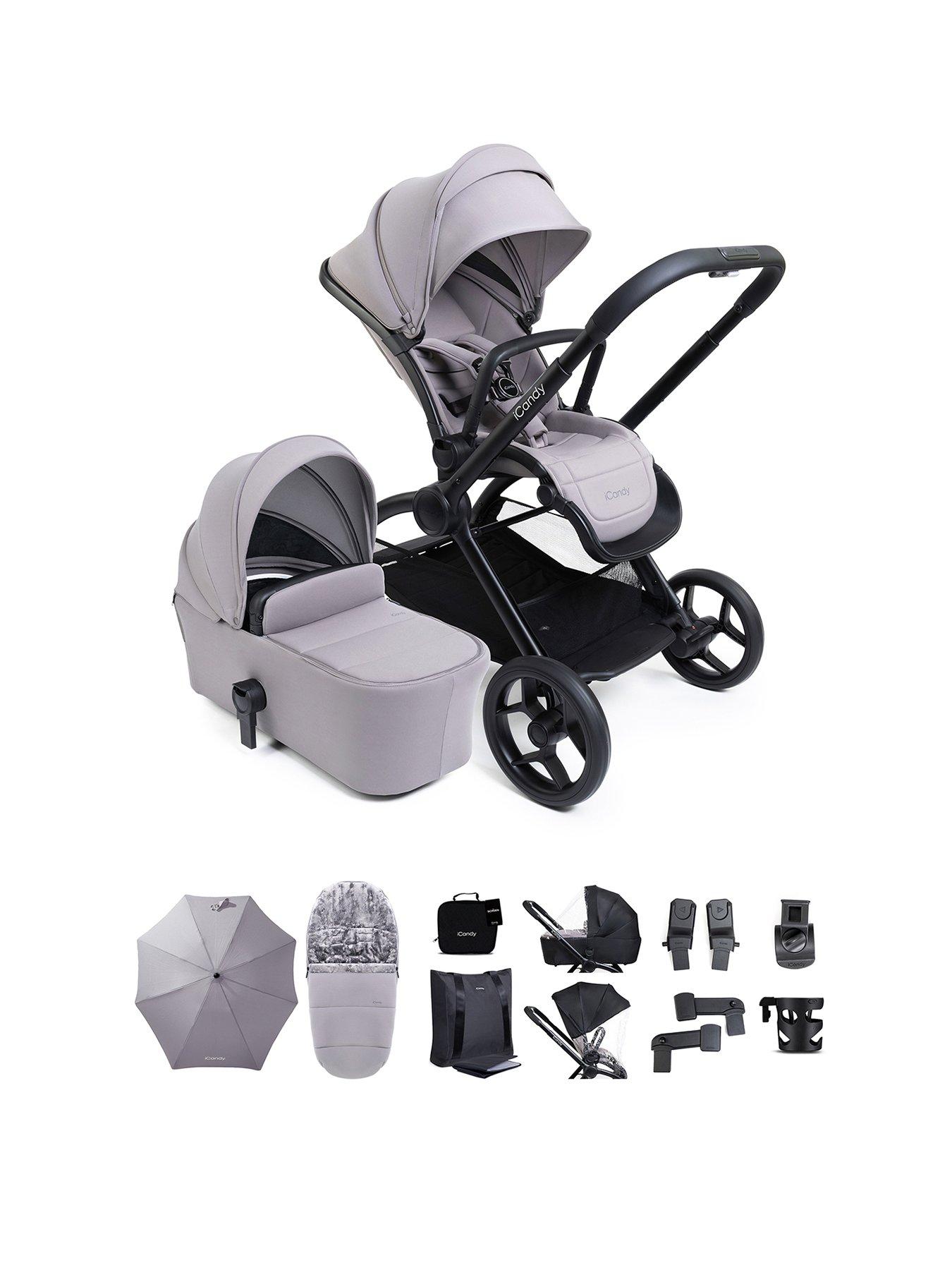 Image 1 of 8 of iCandy Core 2 Complete Pushchair Bundle - Storm Grey