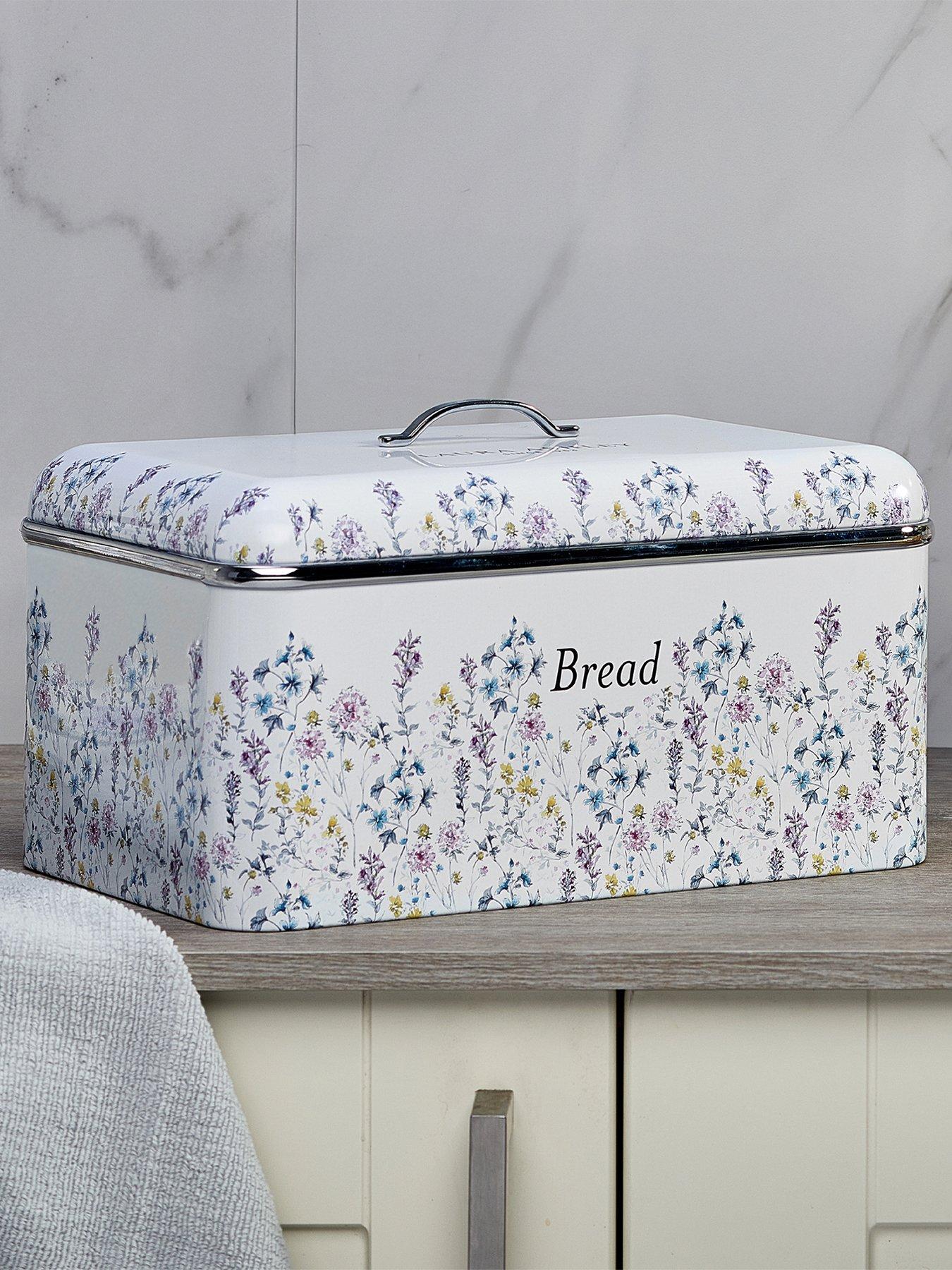 Laura Ashley Bread Bin With Removable Lift-top Lid, Wild Meadow