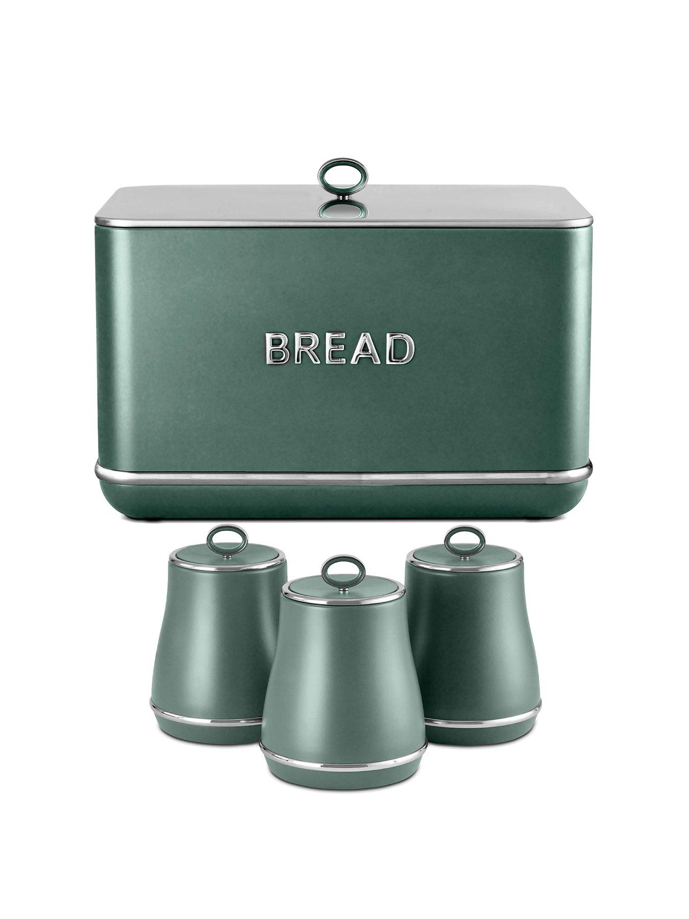 tower-renaissance-4-piece-bread-bin-and-canister-set-green