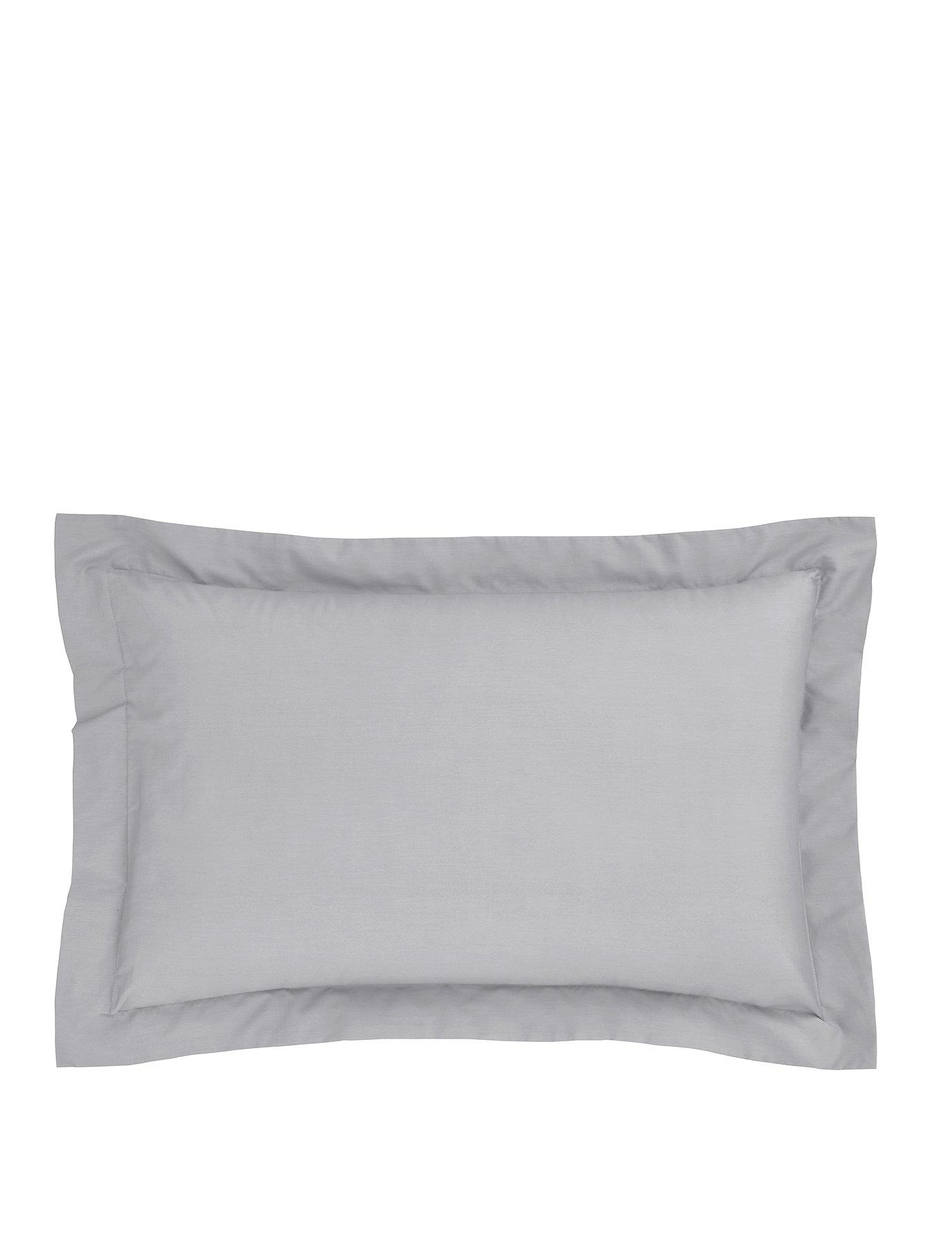 Image 2 of 4 of Bianca 180 Thread Count Egyptian Cotton Oxford Pillowcase Silver Grey