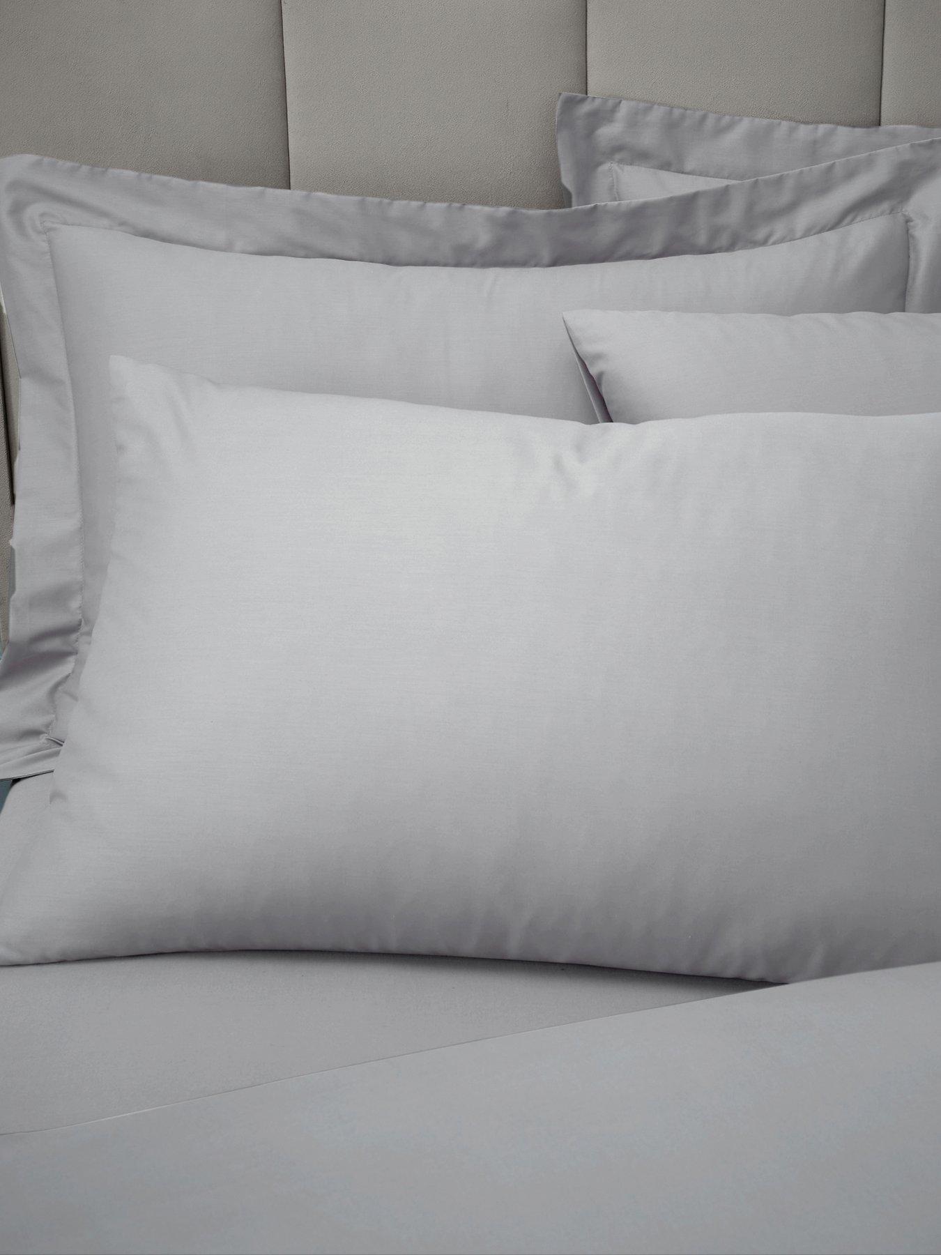 Bianca 180 Thread Count Egyptian Cotton Standard Pillowcase Pair Silver Grey