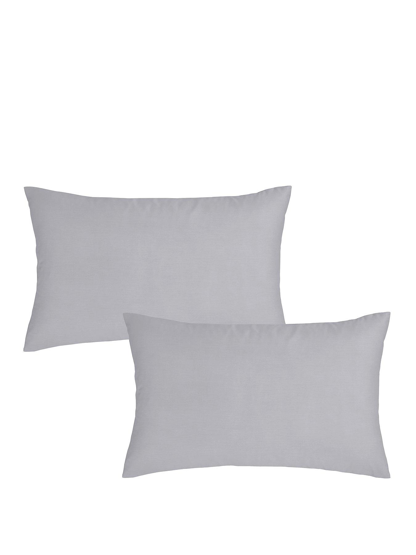 Image 2 of 4 of Bianca 180 Thread Count Egyptian Cotton Standard Pillowcase Pair Silver Grey