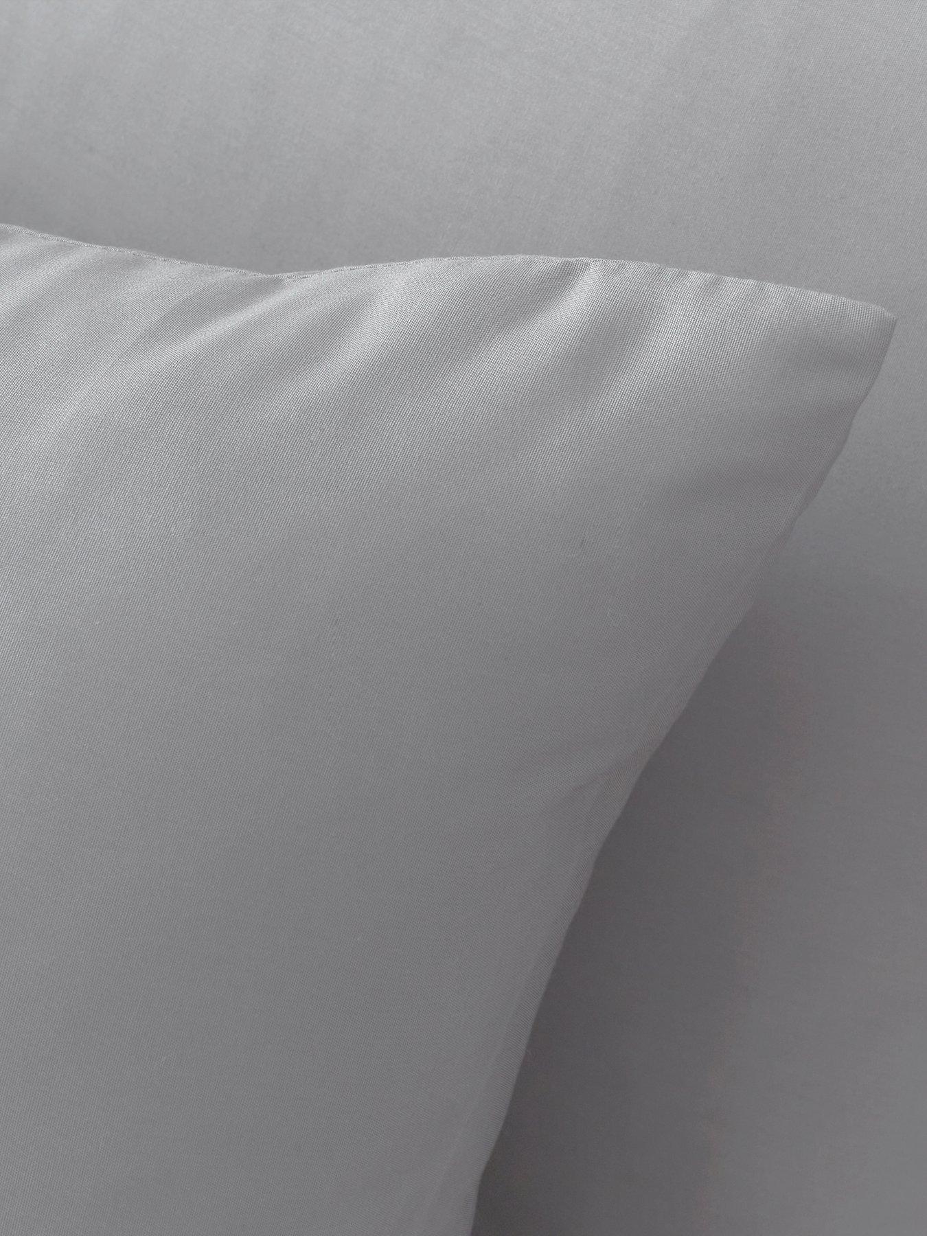 Image 3 of 4 of Bianca 180 Thread Count Egyptian Cotton Standard Pillowcase Pair Silver Grey