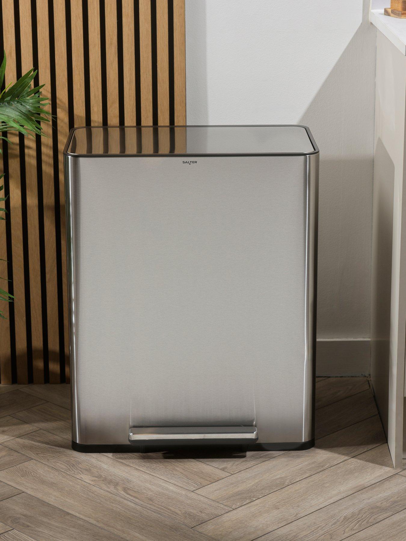 Salter S.s. Dual Recycle Pedal Bin - Silver