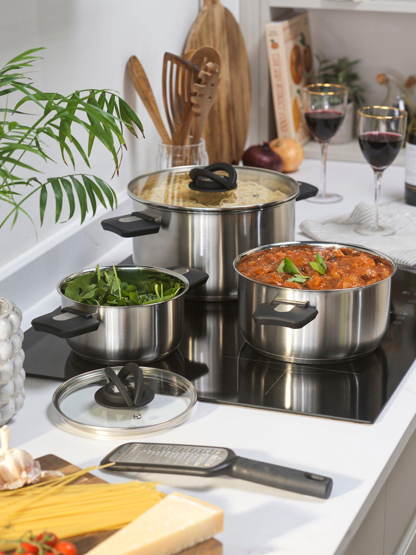 Image 1 of 6 of Salter 3pc Stack-in Pot Set
