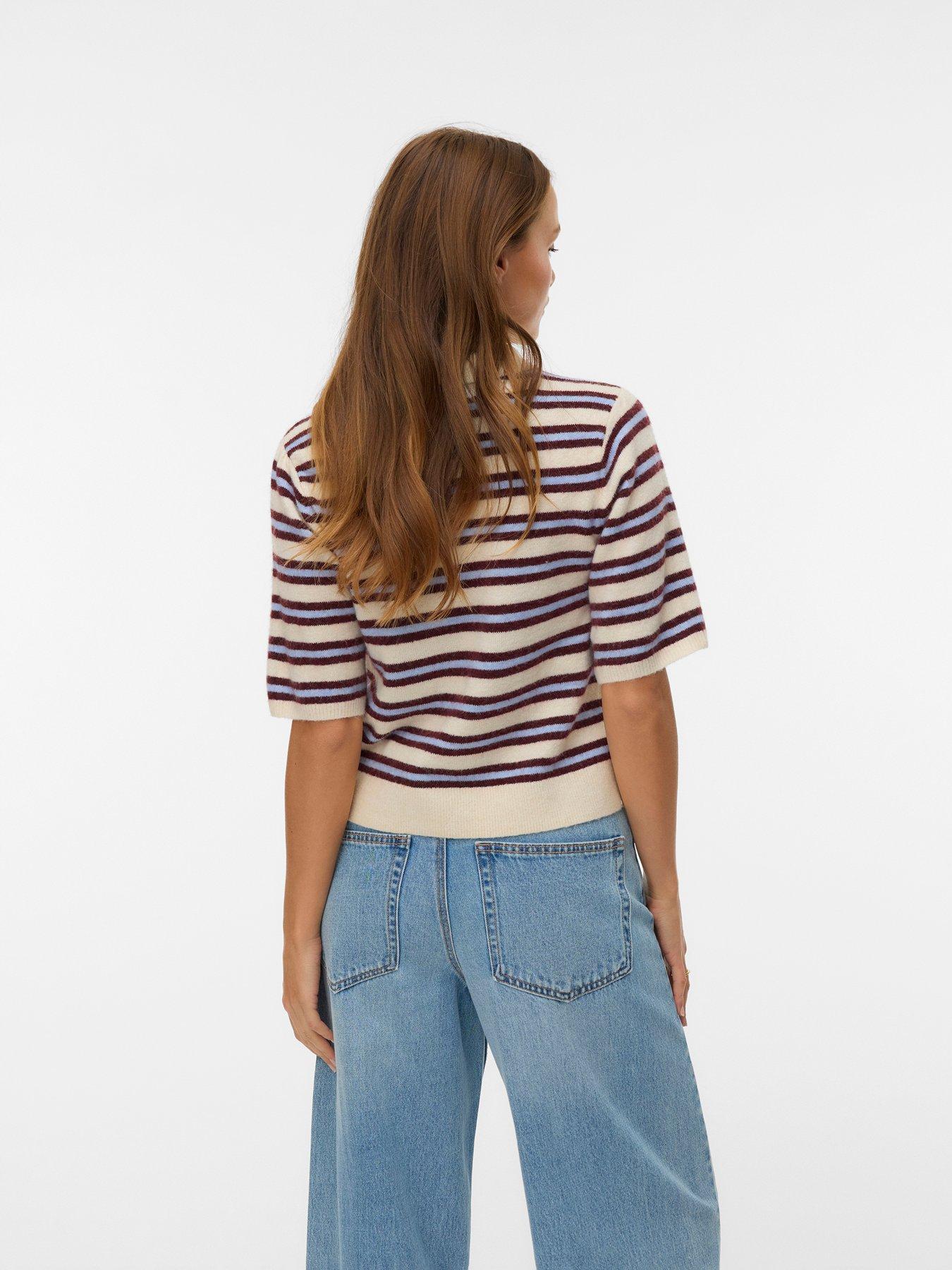 stillFront image of vero-moda-vmocanna-24-poloneck-pullover-grey