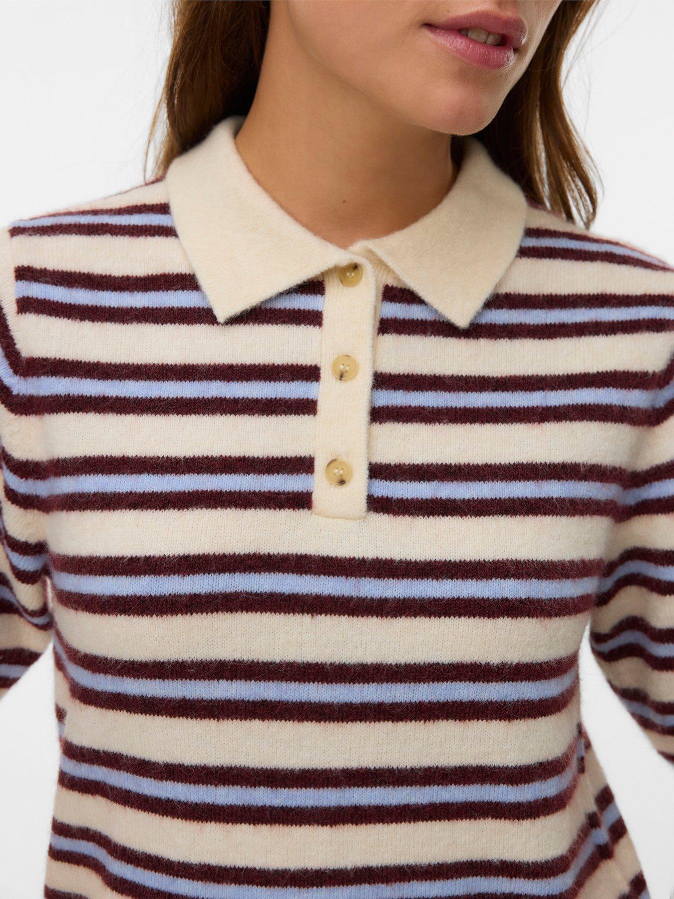 Image 4 of 4 of Vero Moda Vmocanna 2/4 Polo neck Pullover - Grey