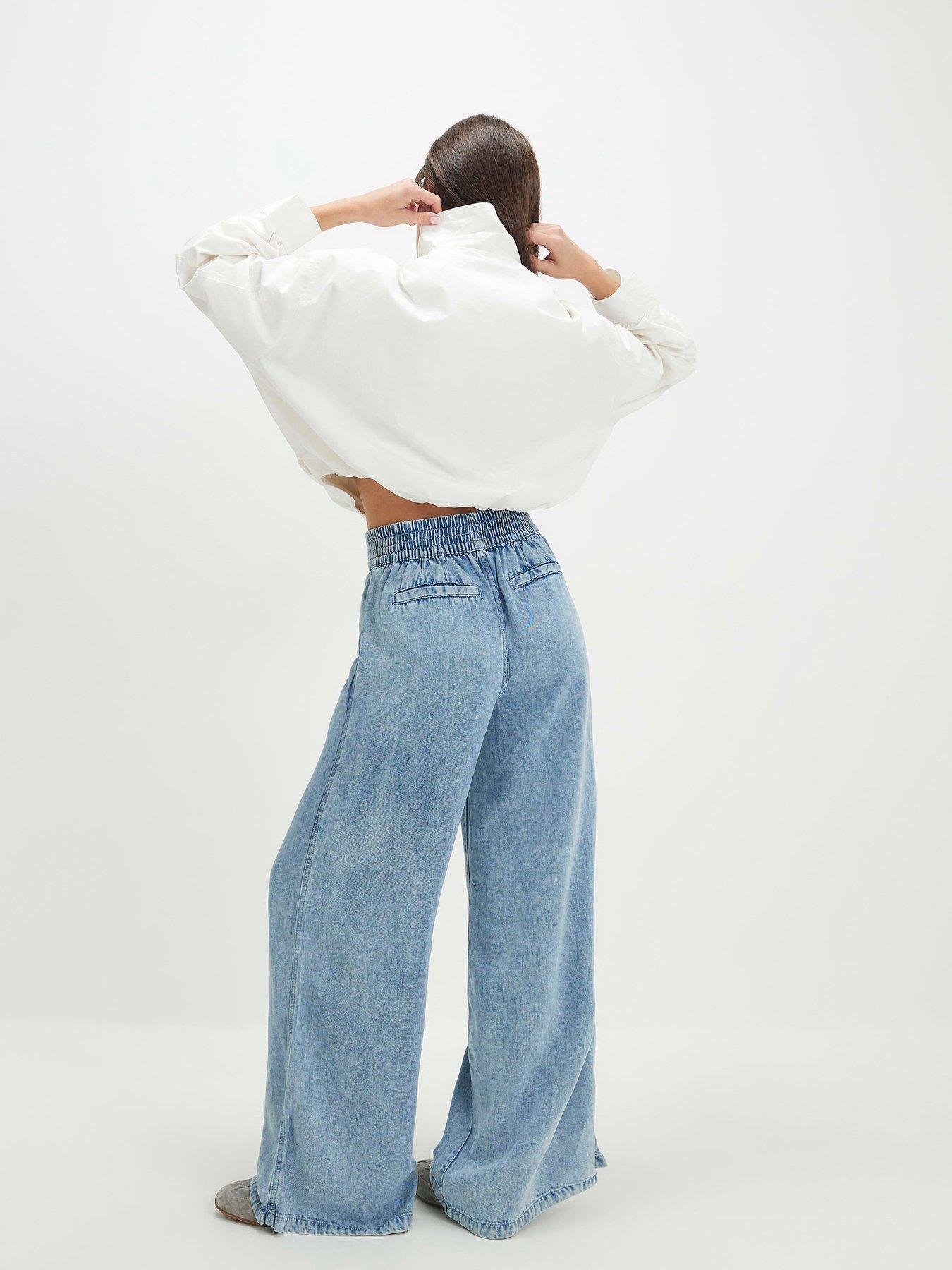 Image 2 of 4 of River Island Pant Dart Detail Jeans - Blue