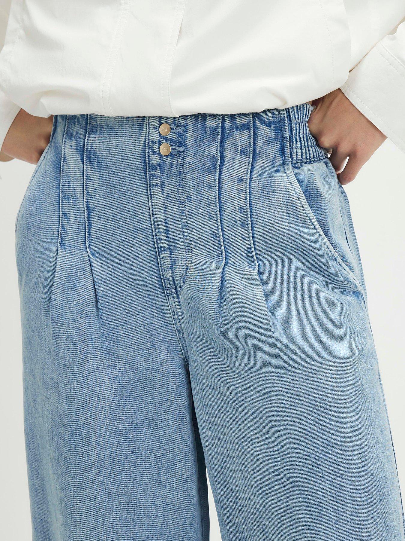 Image 4 of 4 of River Island Pant Dart Detail Jeans - Blue