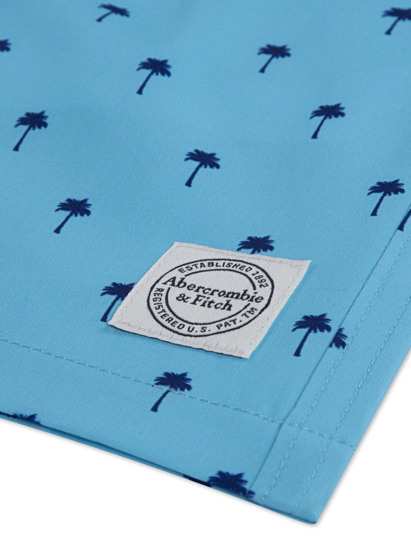 Image 4 of 4 of Abercrombie & Fitch Boys Core Poly Swim Shorts - Blue