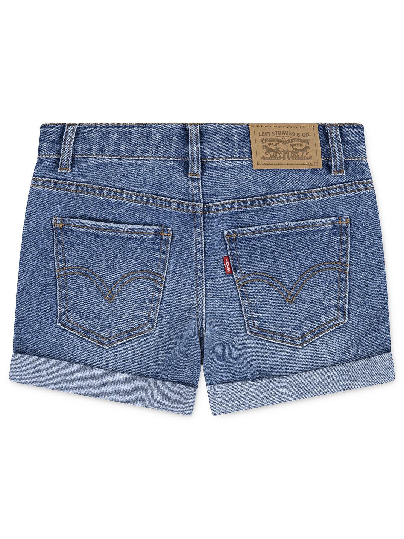  image of levis-girls-girlfriend-shorts-blue