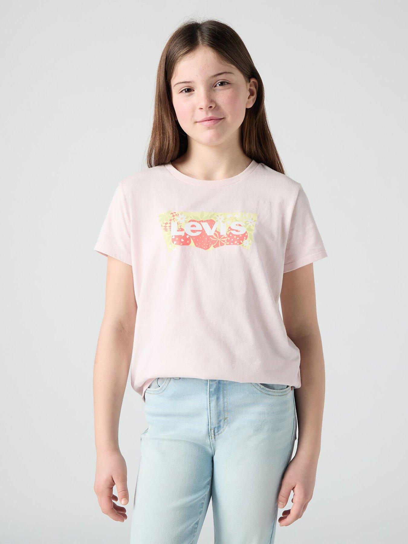 Levi's Girls Strawberry Short Sleeve T-Shirt - Pink