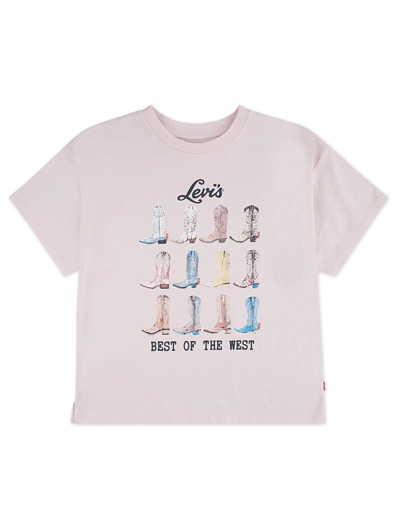 Levi's Girls Boots Oversized Short Sleeve T-Shirt - Pink