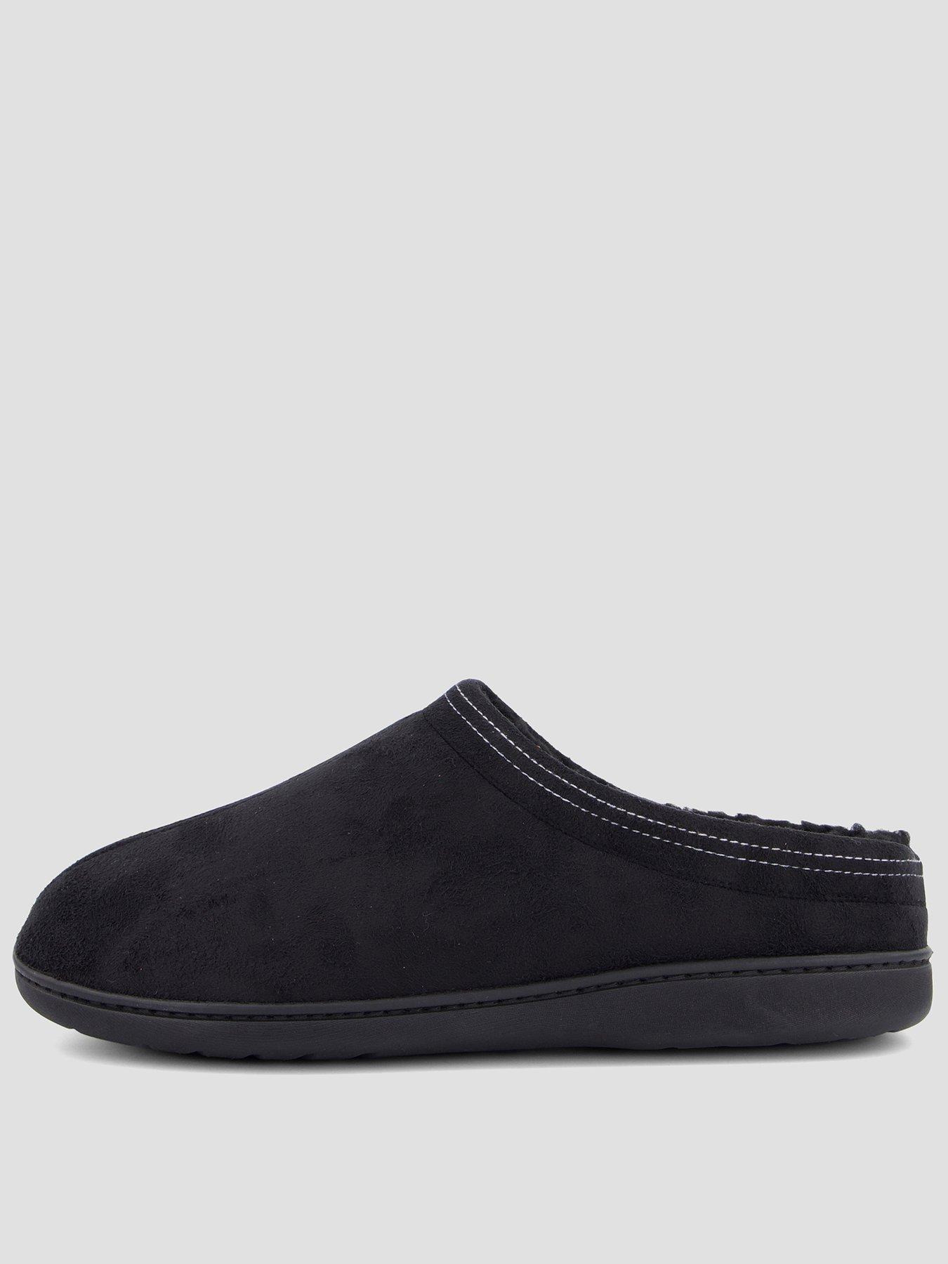 Image 1 of 7 of The Very Collection Fleece Lined Mule Slipper - Black
