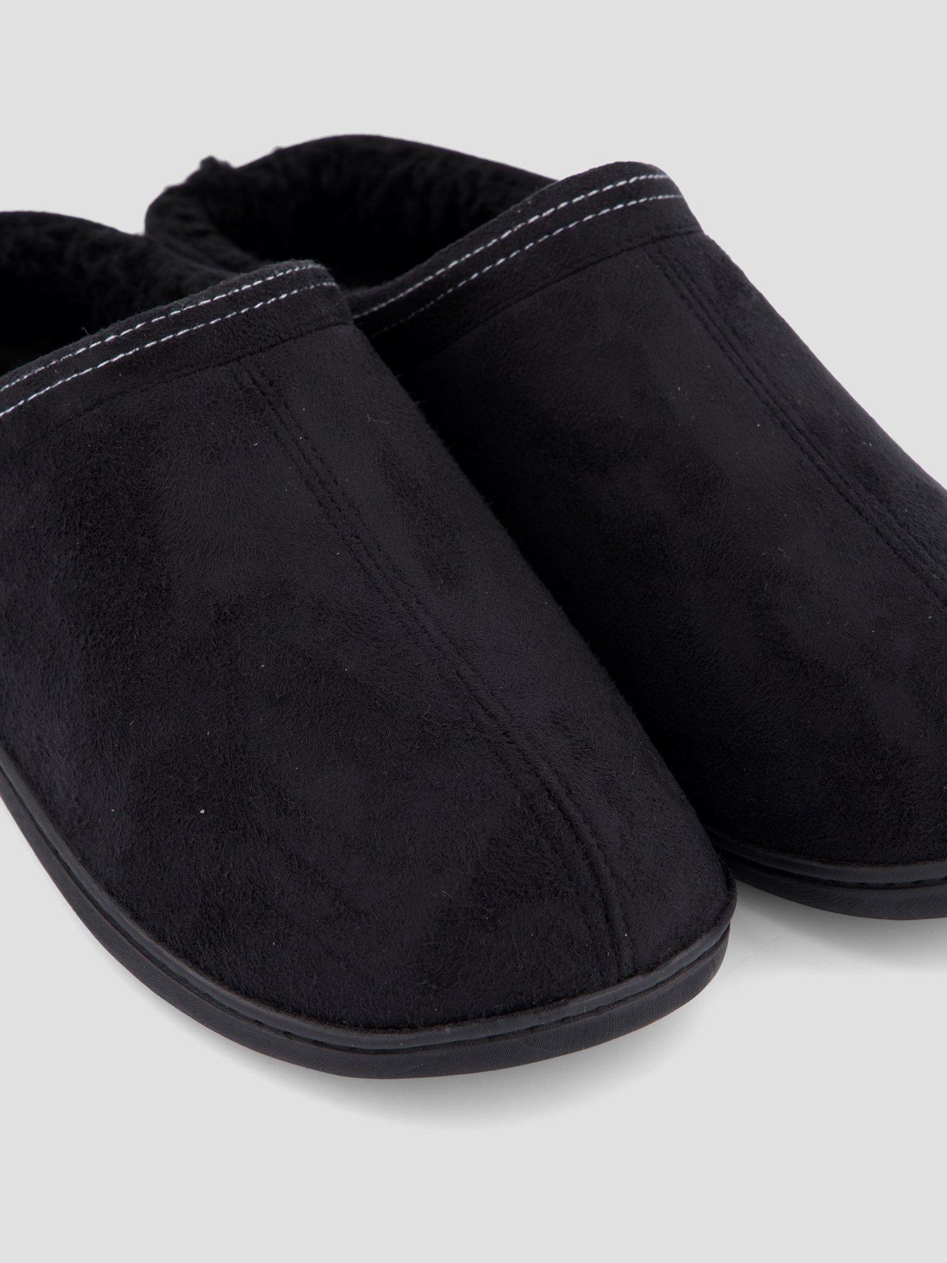 Image 5 of 7 of The Very Collection Fleece Lined Mule Slipper - Black