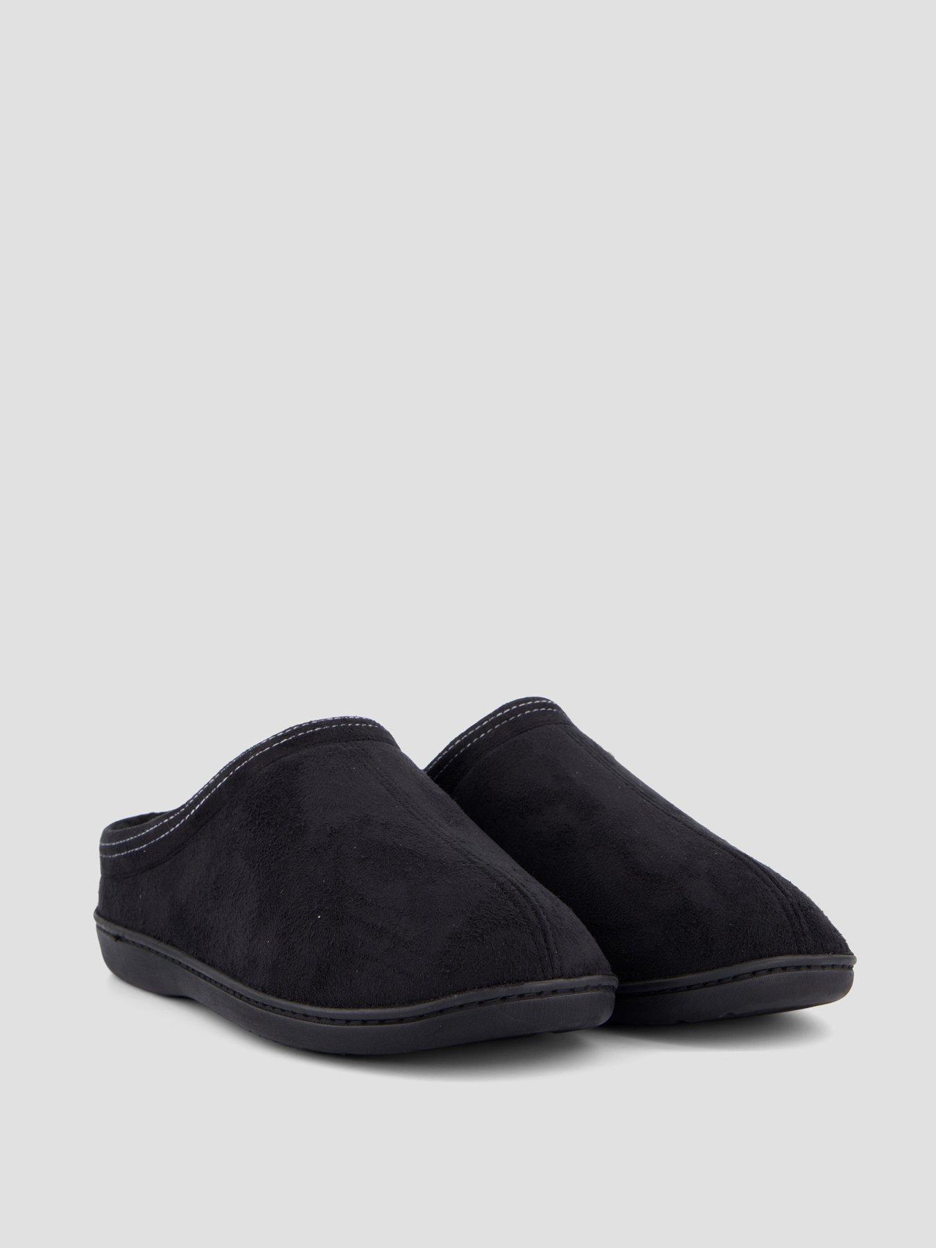 Image 6 of 7 of The Very Collection Fleece Lined Mule Slipper - Black