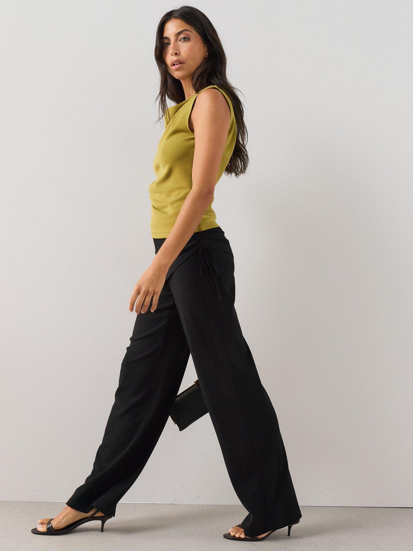 Image 5 of 7 of The Very Collection Ruched Skirt Layer Trouser - Black