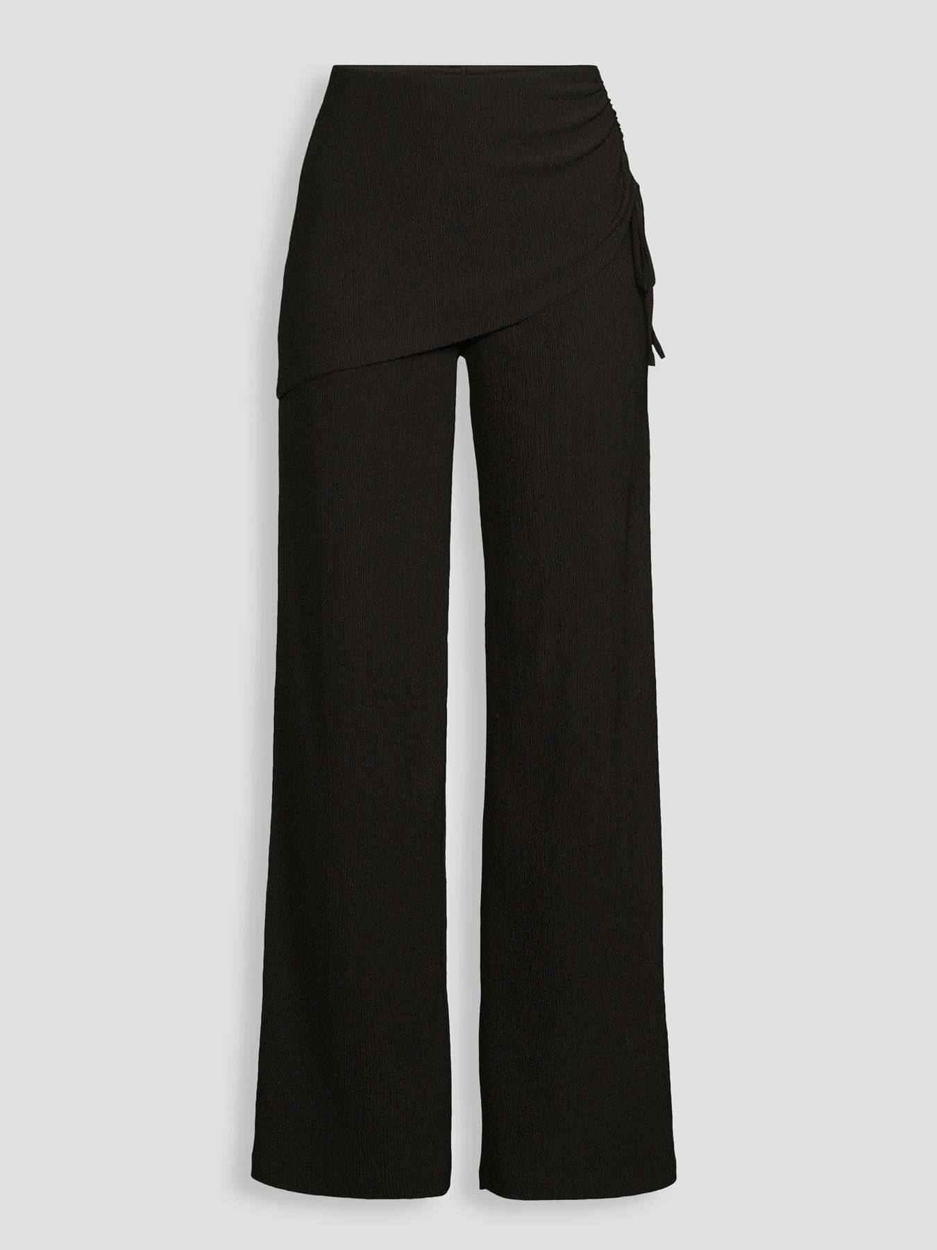 Image 7 of 7 of The Very Collection Ruched Skirt Layer Trouser - Black