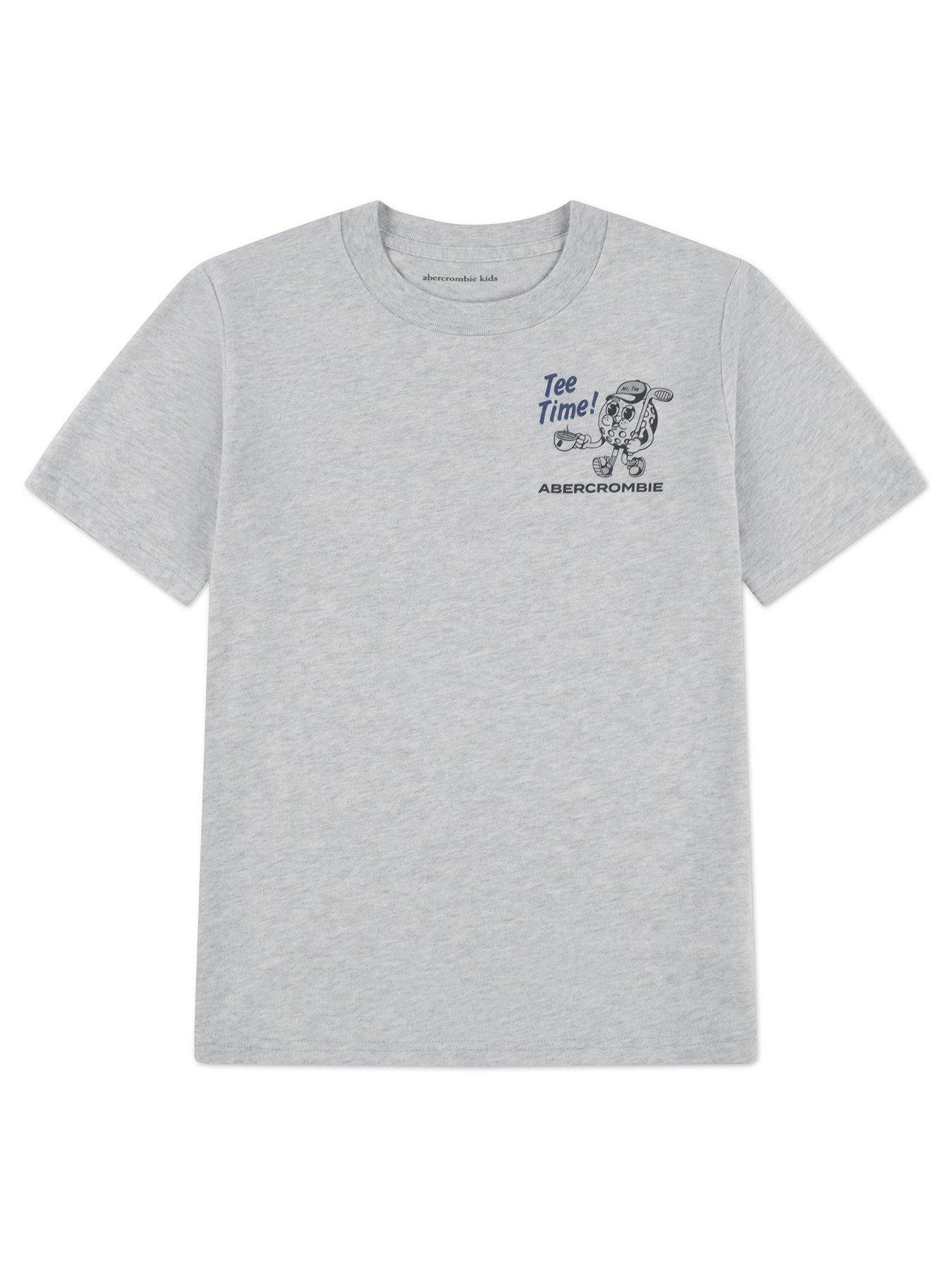 Abercrombie & Fitch Boys Tee Time Short Sleeve T-Shirt - Grey