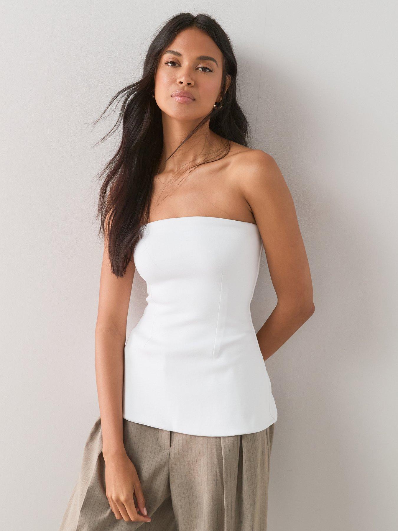 The Very Collection Heavyweight Bandeau Top - White