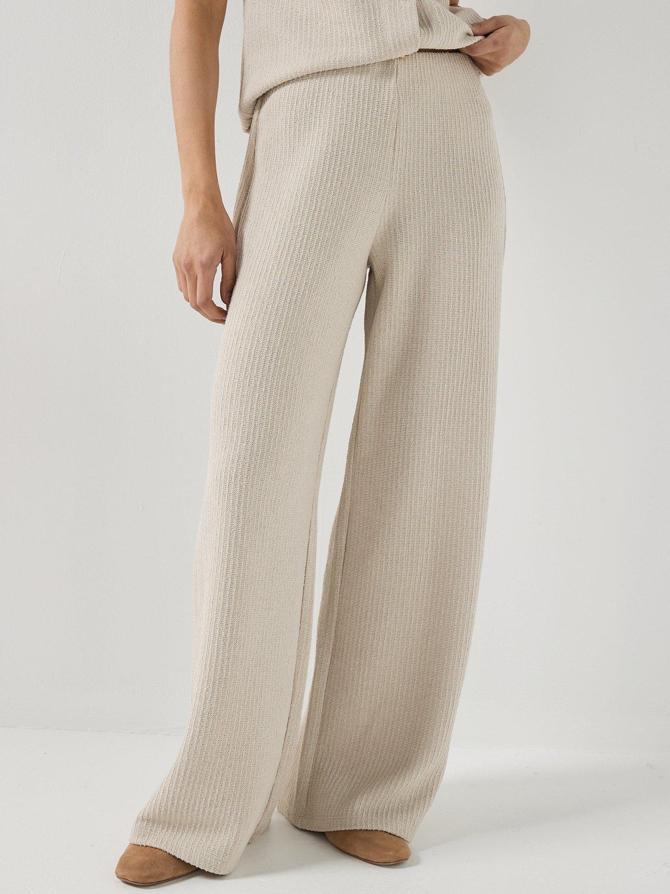 Only Onlvicki Wide Leg Co-ord Trousers - Pumice Stone