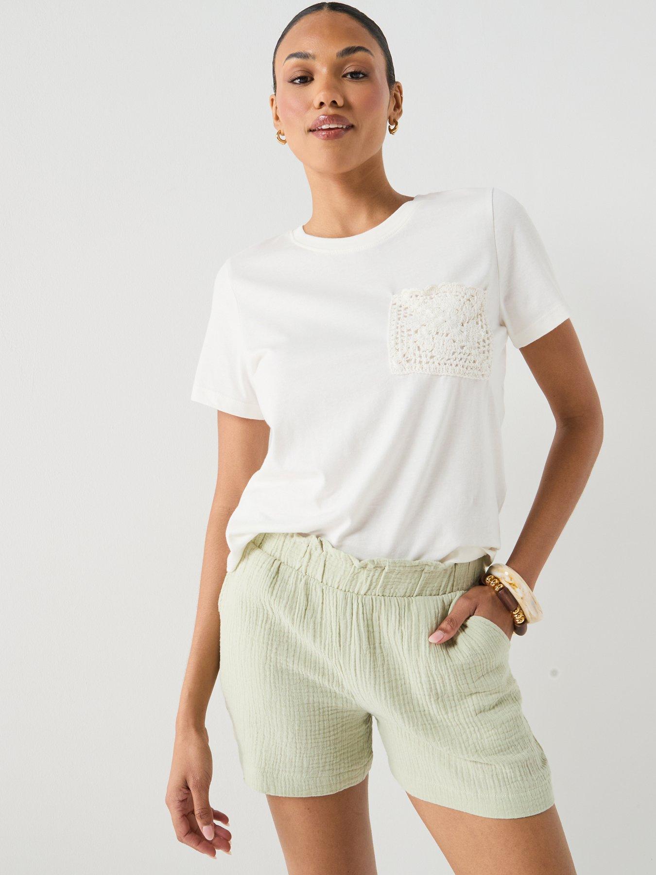  image of jdy-textured-shorts-desert-sage