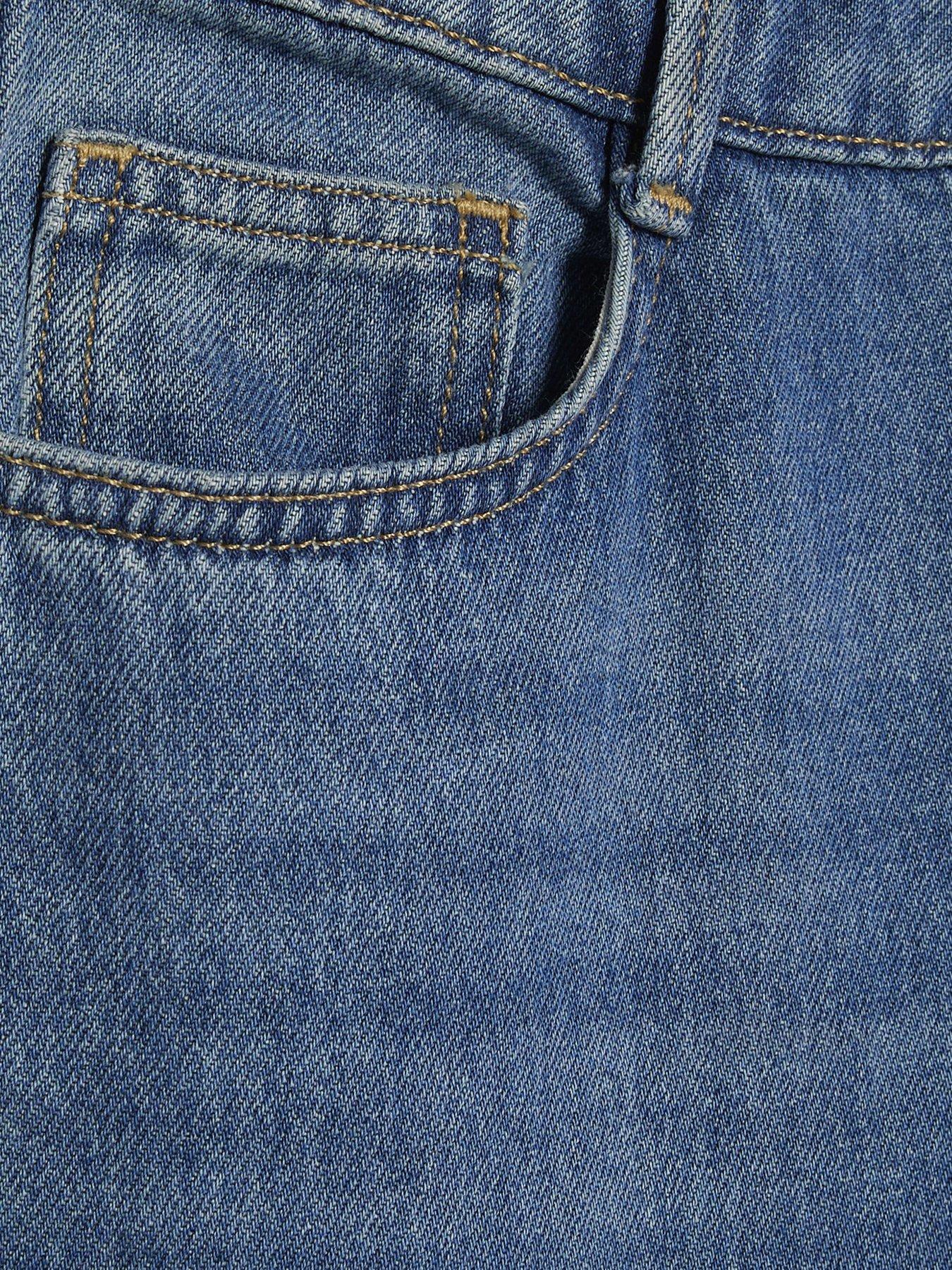 Image 5 of 5 of River Island High Waisted Soft Wide Leg Jeans - Blue