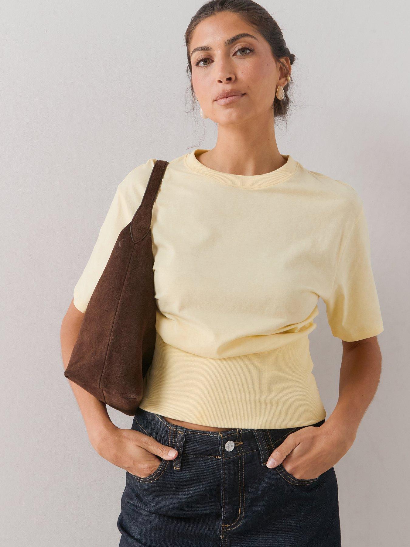 The Very Collection Rib Waistband Top - Yellow