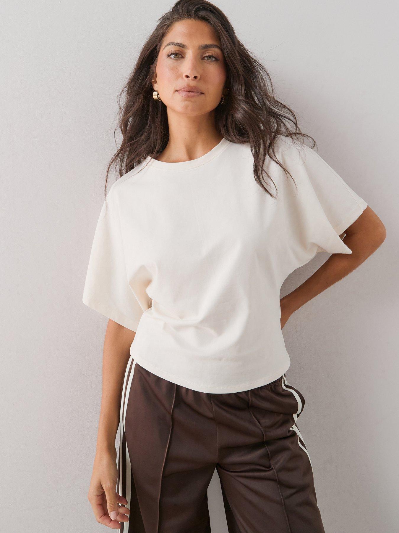 The Very Collection Batwing Boxy Tee - Cream