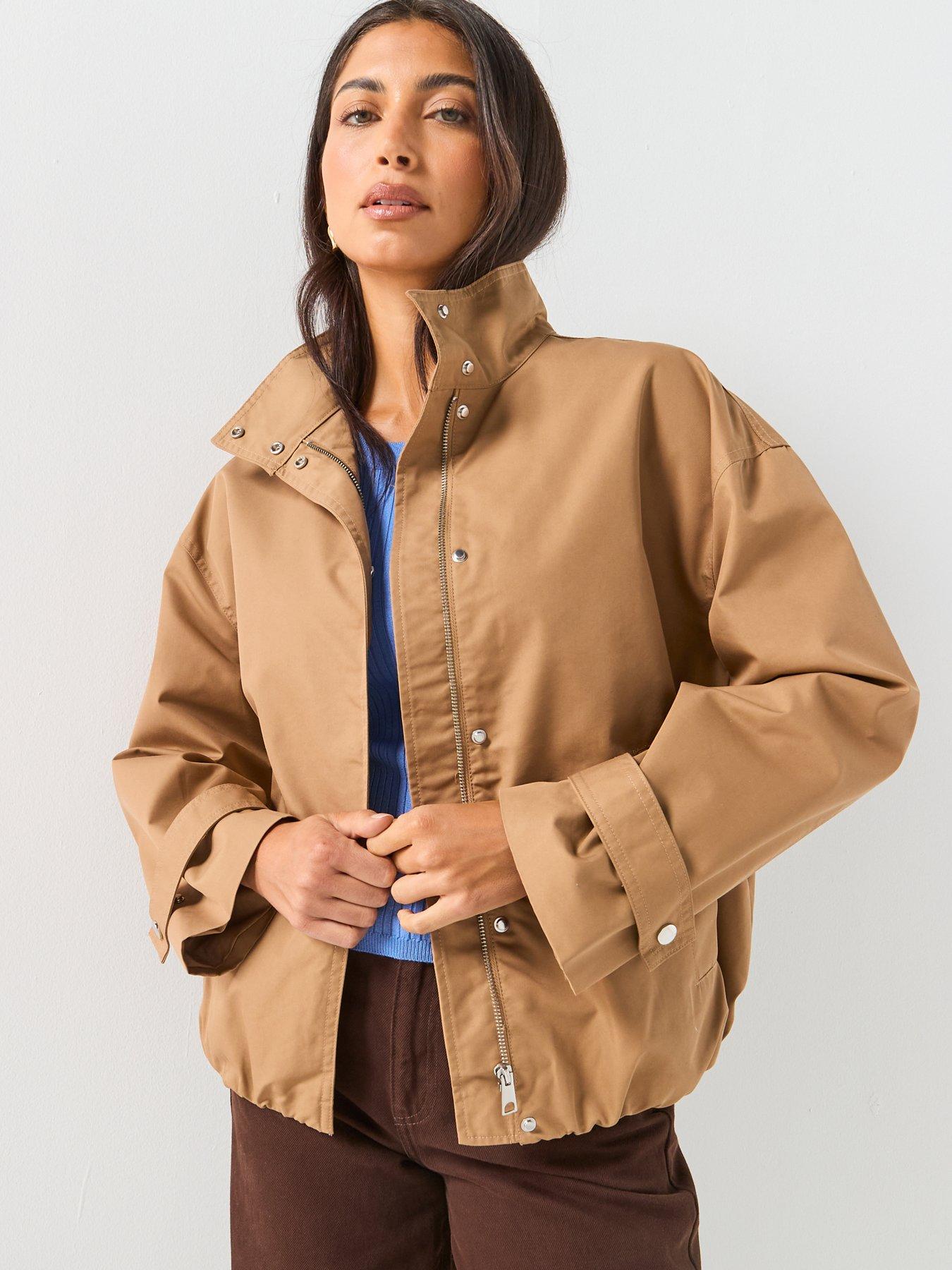  image of jdy-jdysusan-oversize-balloon-jacket-brown