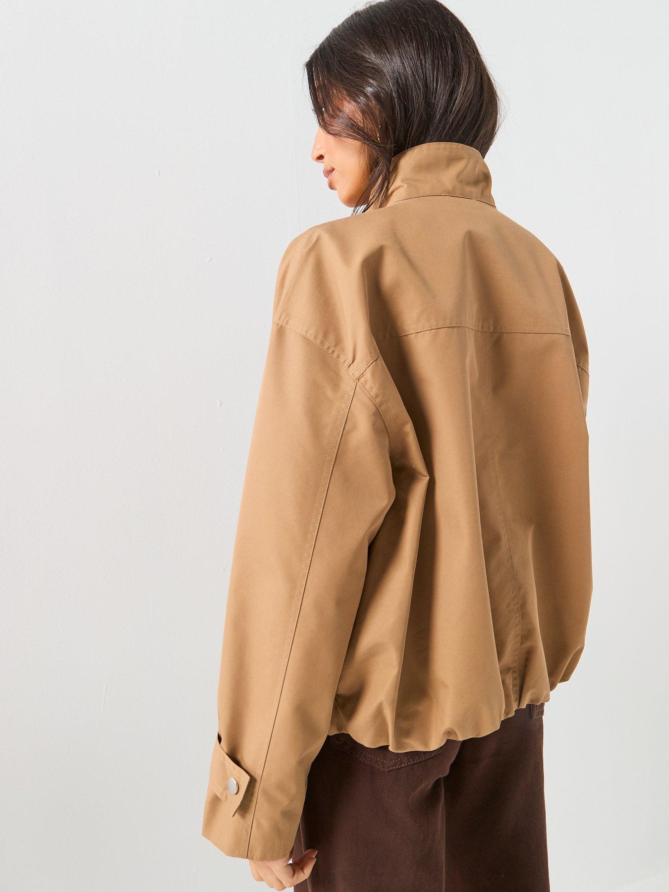  image of jdy-jdysusan-oversize-balloon-jacket-brown