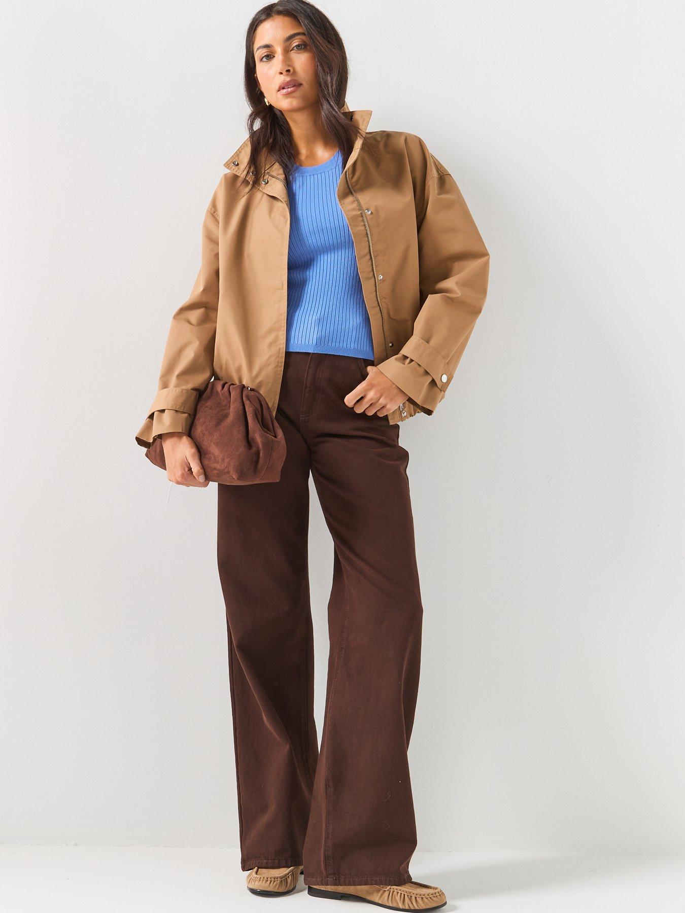 JDY Jdysusan Oversize Balloon Jacket - Brown | Littlewoods
